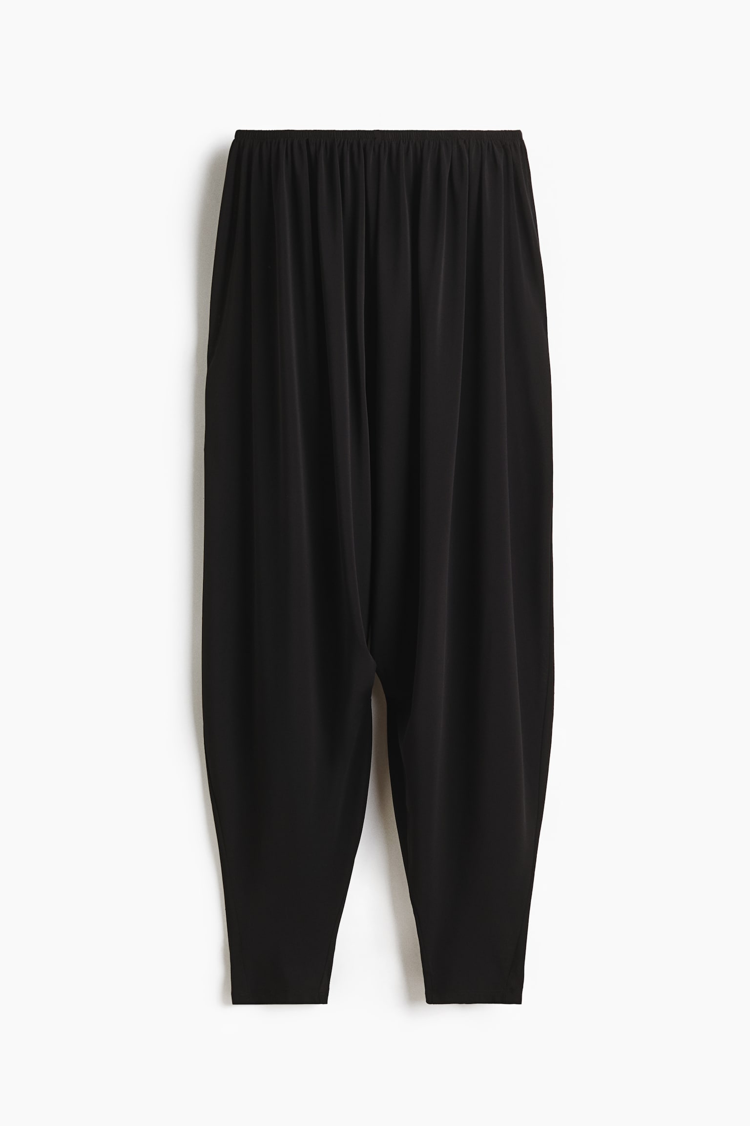 Jersey barrel trousers - Sort/Brun - 1