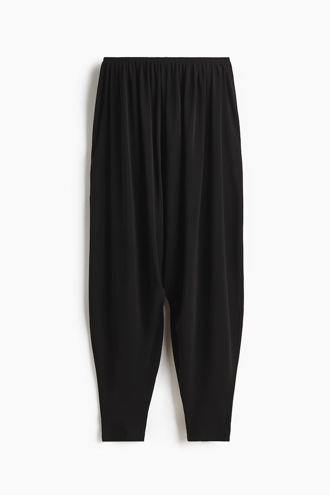 Jerseyhose mit Barrel Leg - Schwarz/Braun - 1