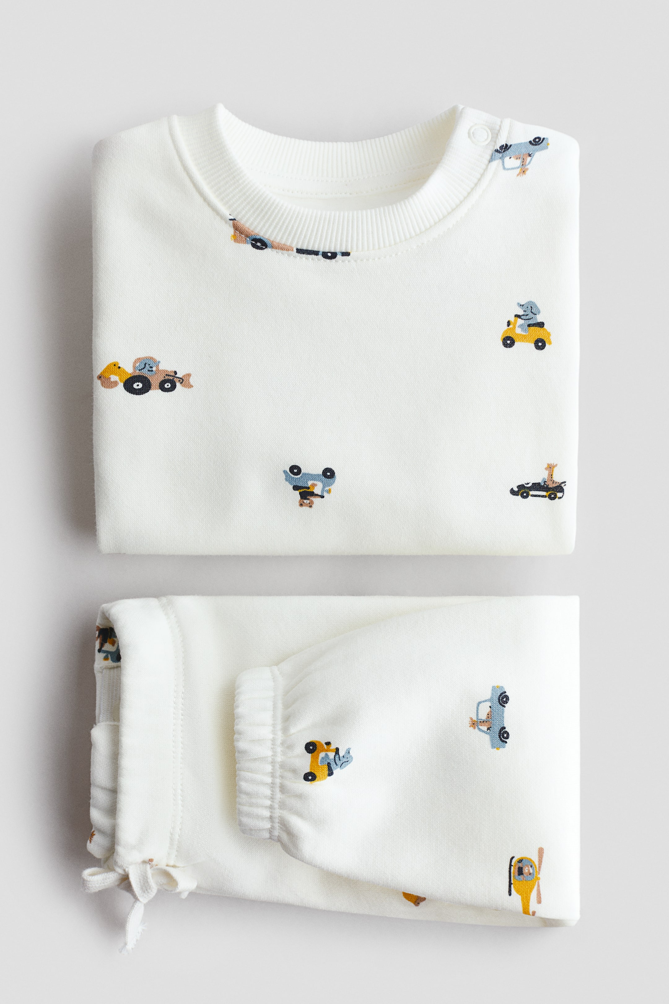 拡大画像を表示: プリントデザイン スウェット2アイテムセット - クリーム／ビークル - Kids | H&M JP 2