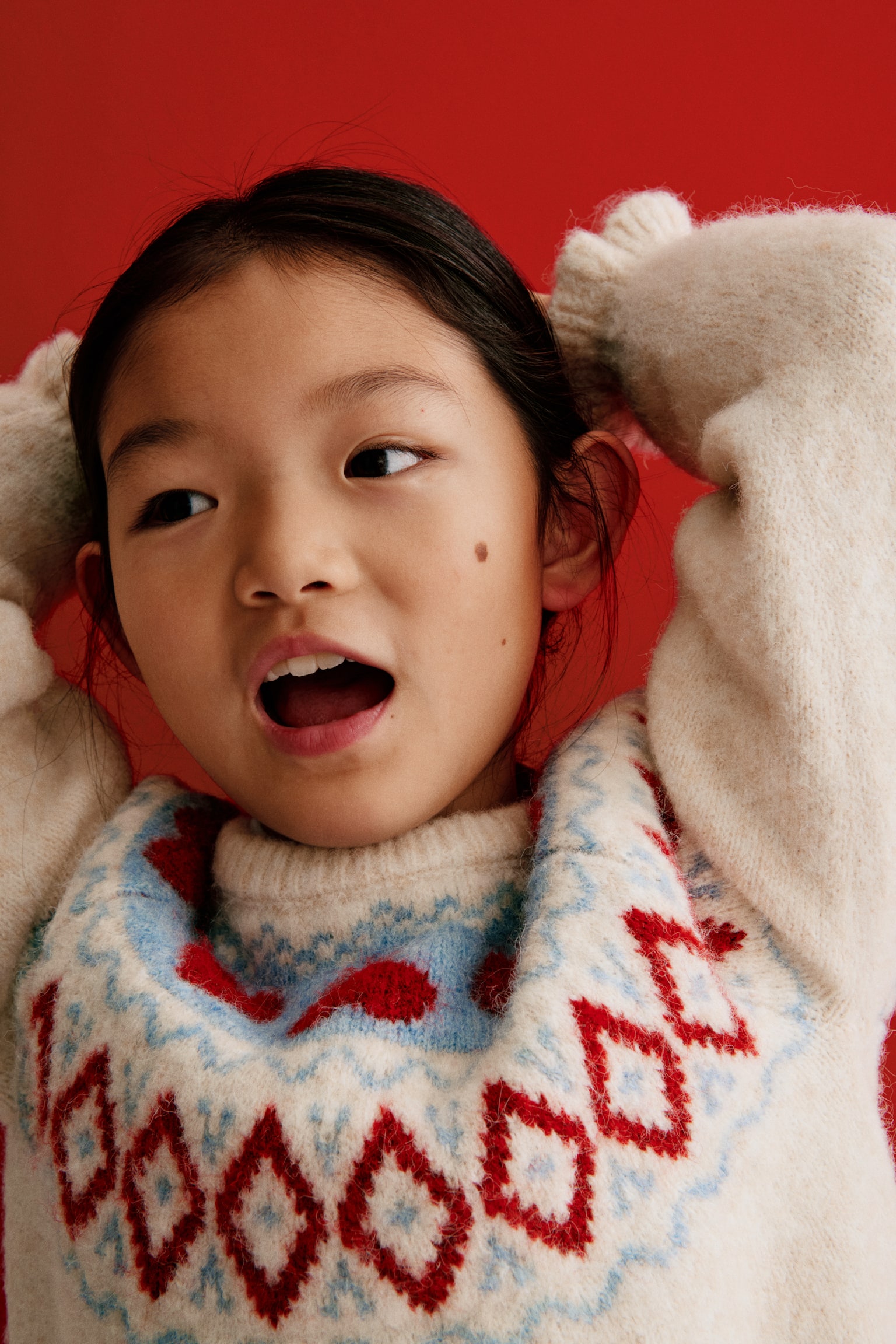 Детский свитер H&M Jacquard-Knit, цвет: Светлый бежевый — фото 3