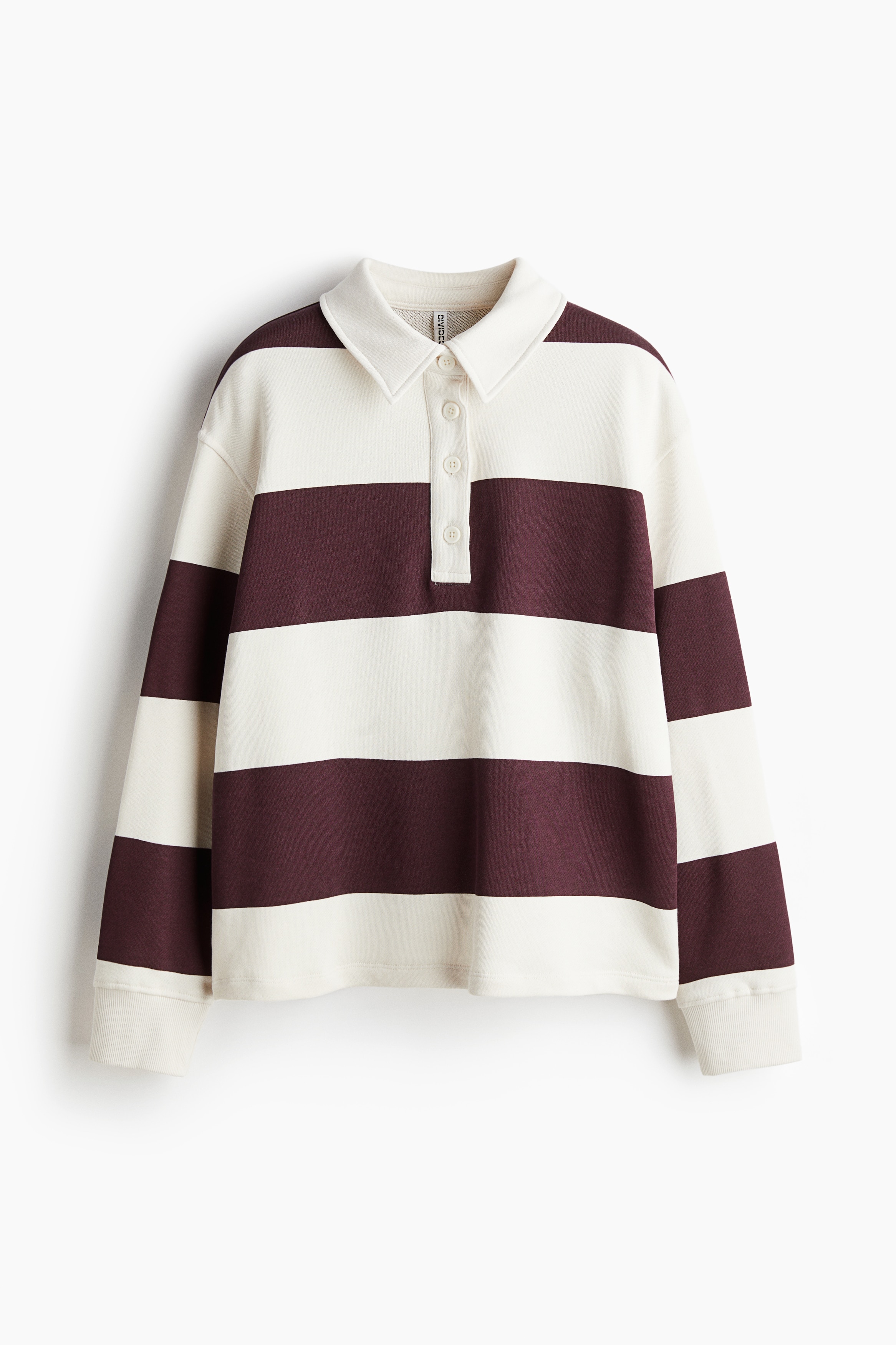 Oversized rugby shirt - White/Striped/White/Dark blue striped/Navy blue