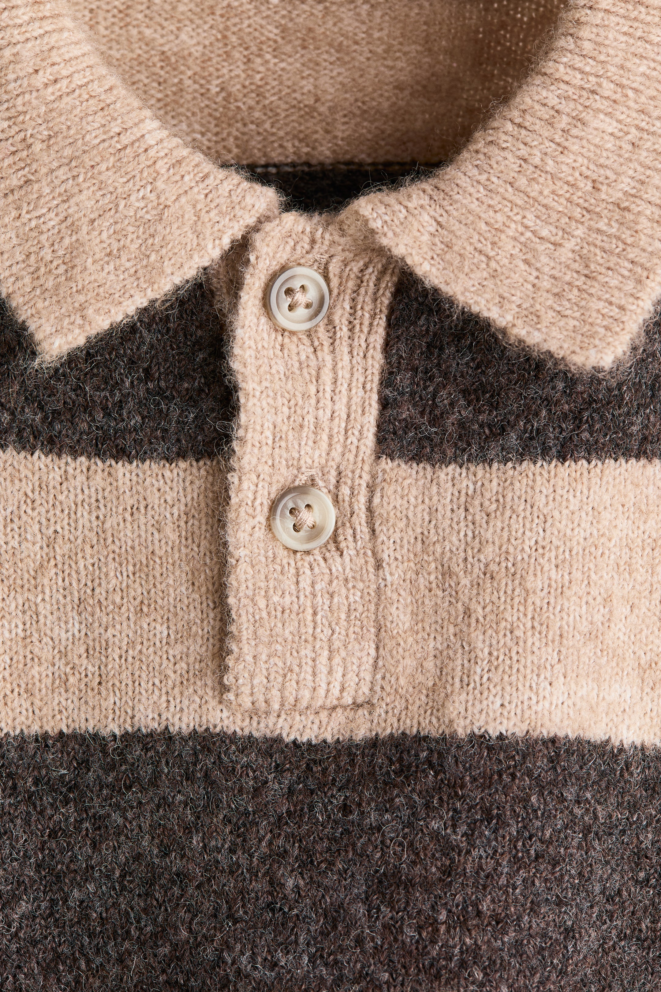 Fine-Knit Polo Sweater