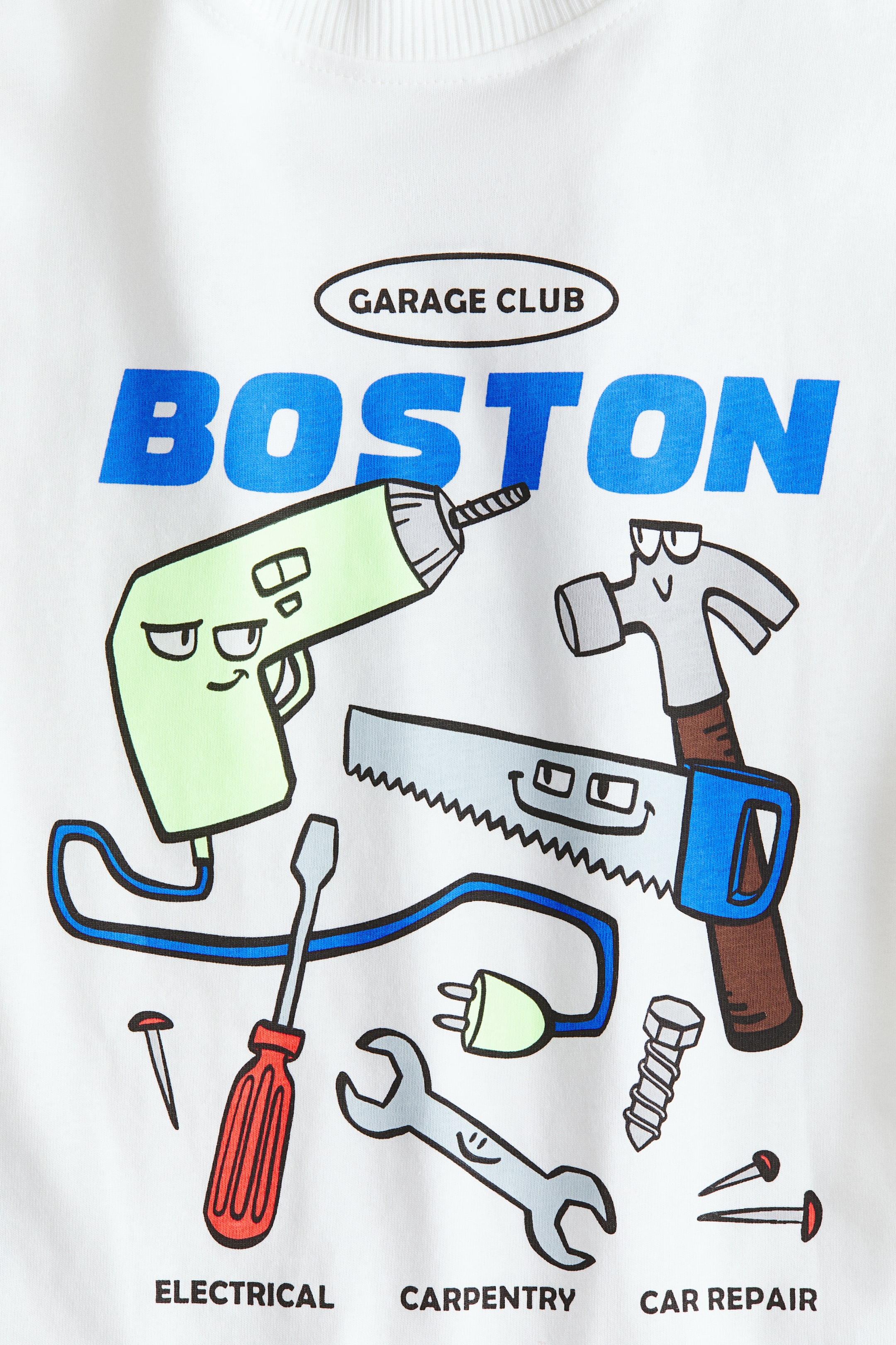 Büyük resmi görüntüle: Baskılı Tişört - Beyaz/Boston Garage Club - ÇOCUK | H&M TR 2