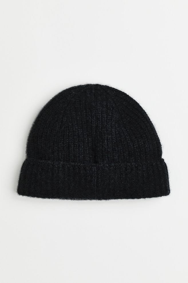Rib-knit cashmere hat - Black/Grey marl/Dark grey/Dark blue/dc/dc - 1