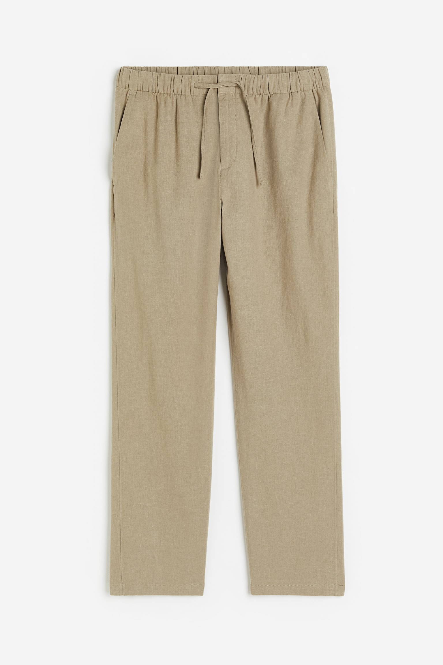 Regular Fit Linen Blend Pants - Light khaki green/Cream/White/Black/Sage green/Navy blue/Grey marle/Dark beige - 1