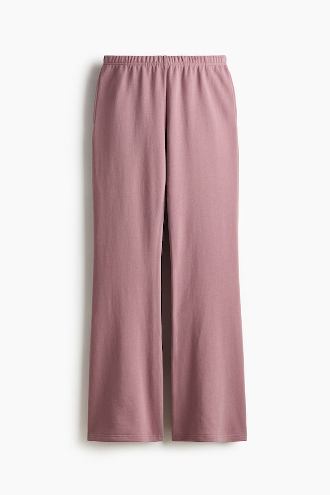 Flared sports sweatpants - Antique rose/Light apricot - 1