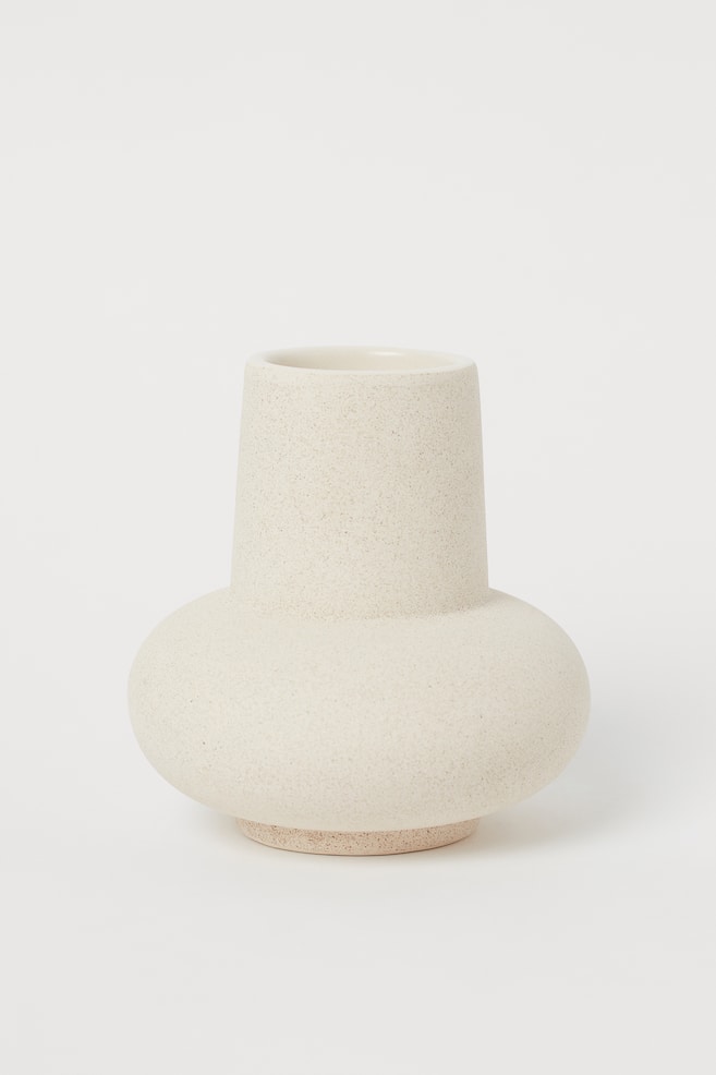 Kleine Keramikvase - Hellbeige - 1
