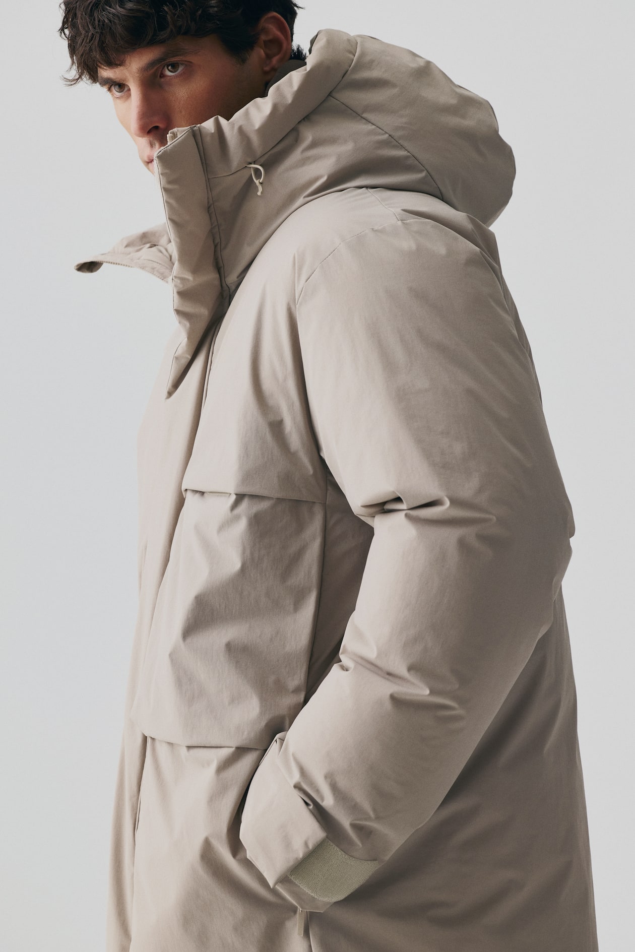 Regular-Fit Padded Parka with ThermoMove™ Beige Men H&M