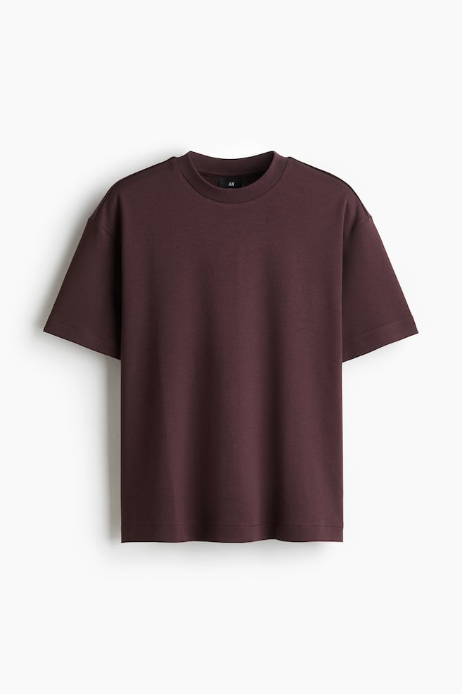 Loose Fit T-shirt - Plum/Black - 1