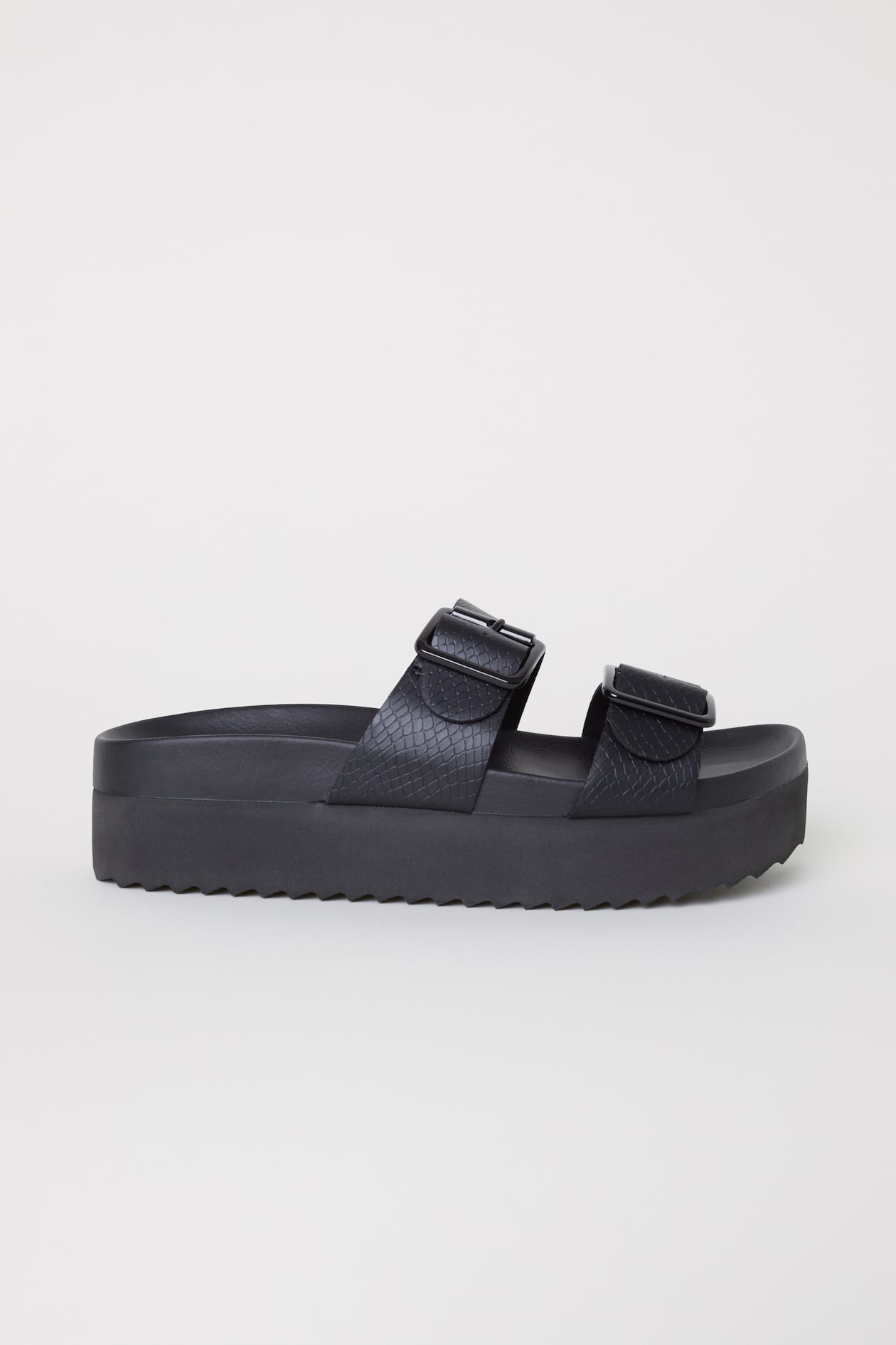 Platform sandals - No heel - Black - Ladies | H&M GB