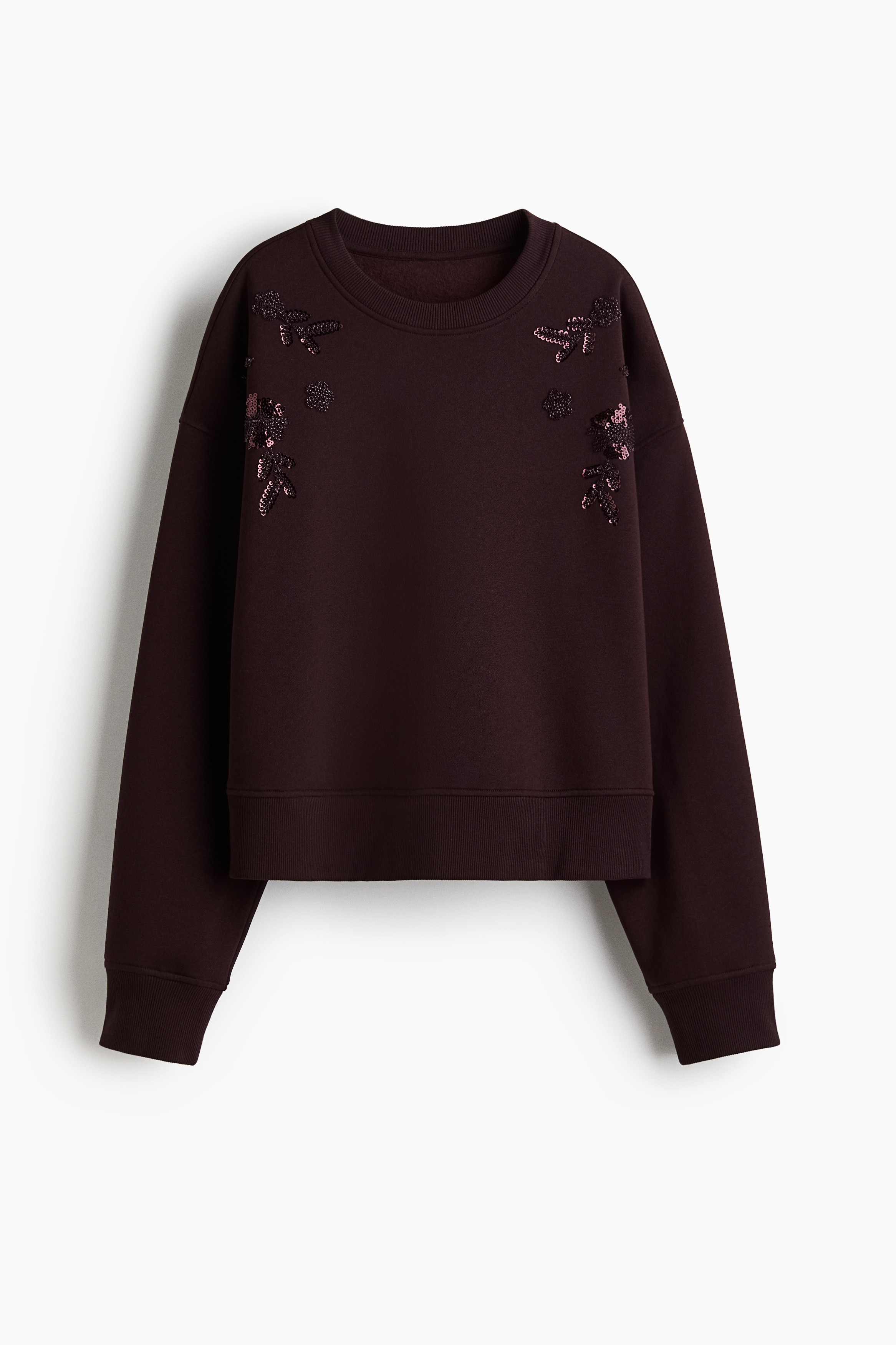 Bluza ze zdobieniami - Burgundowy/Kremowy