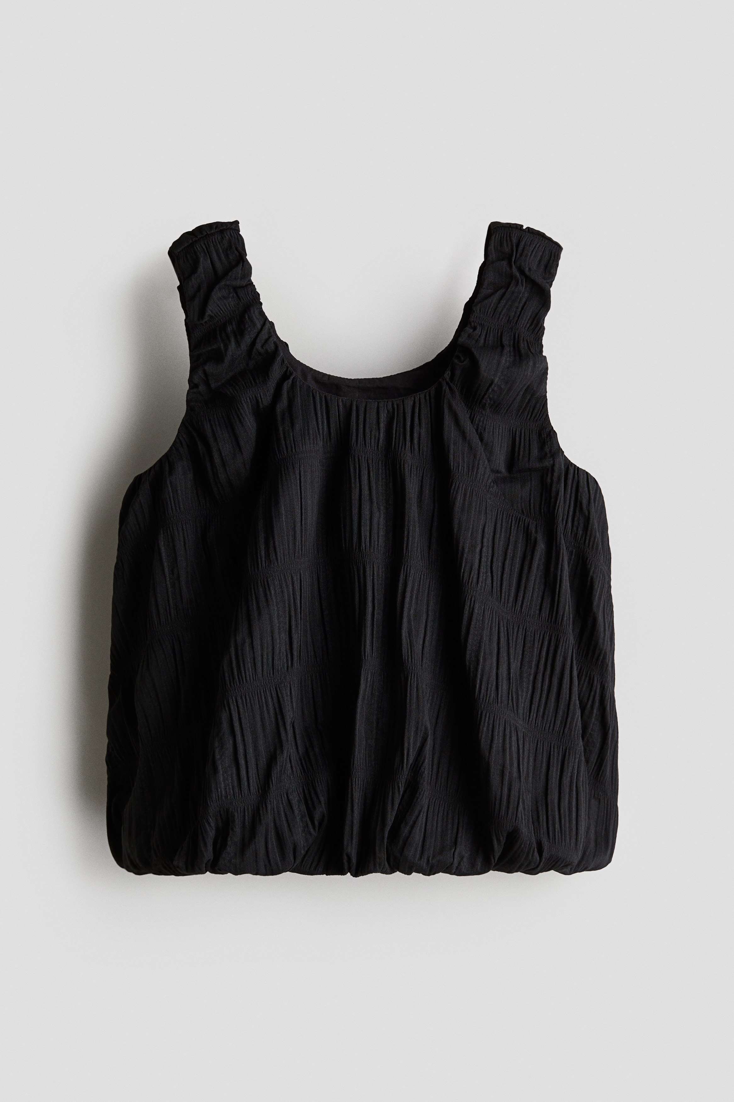 Seersucker top - Black/White