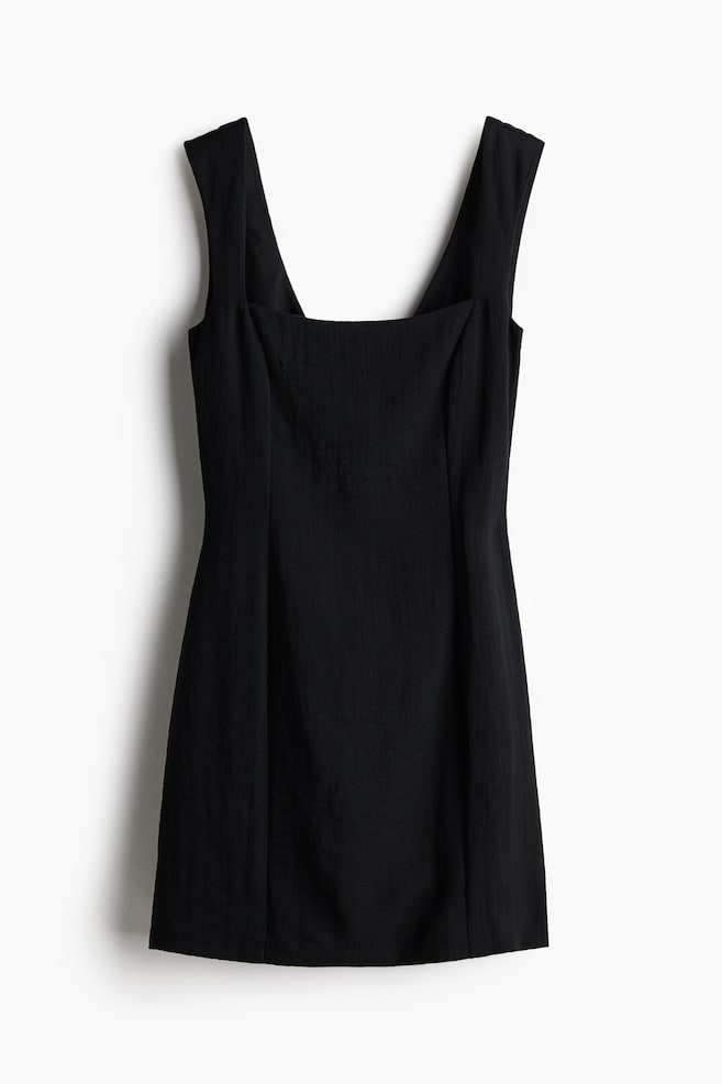 Robe avec nœud dans le dos - Noir/Rose clair/motif/Bleu/motif - 1