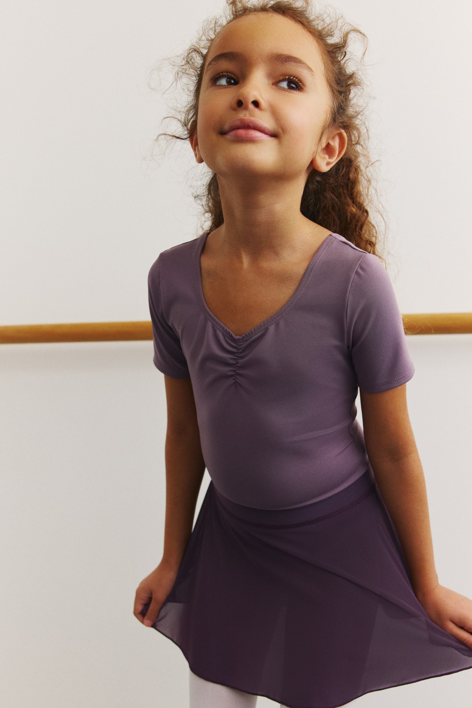 Набір із 2 виробів DryMove™ з трико і спідницею - Приглушений фіолетовий/Світло-рожевий/Чорний/Чорний/Білий - 3