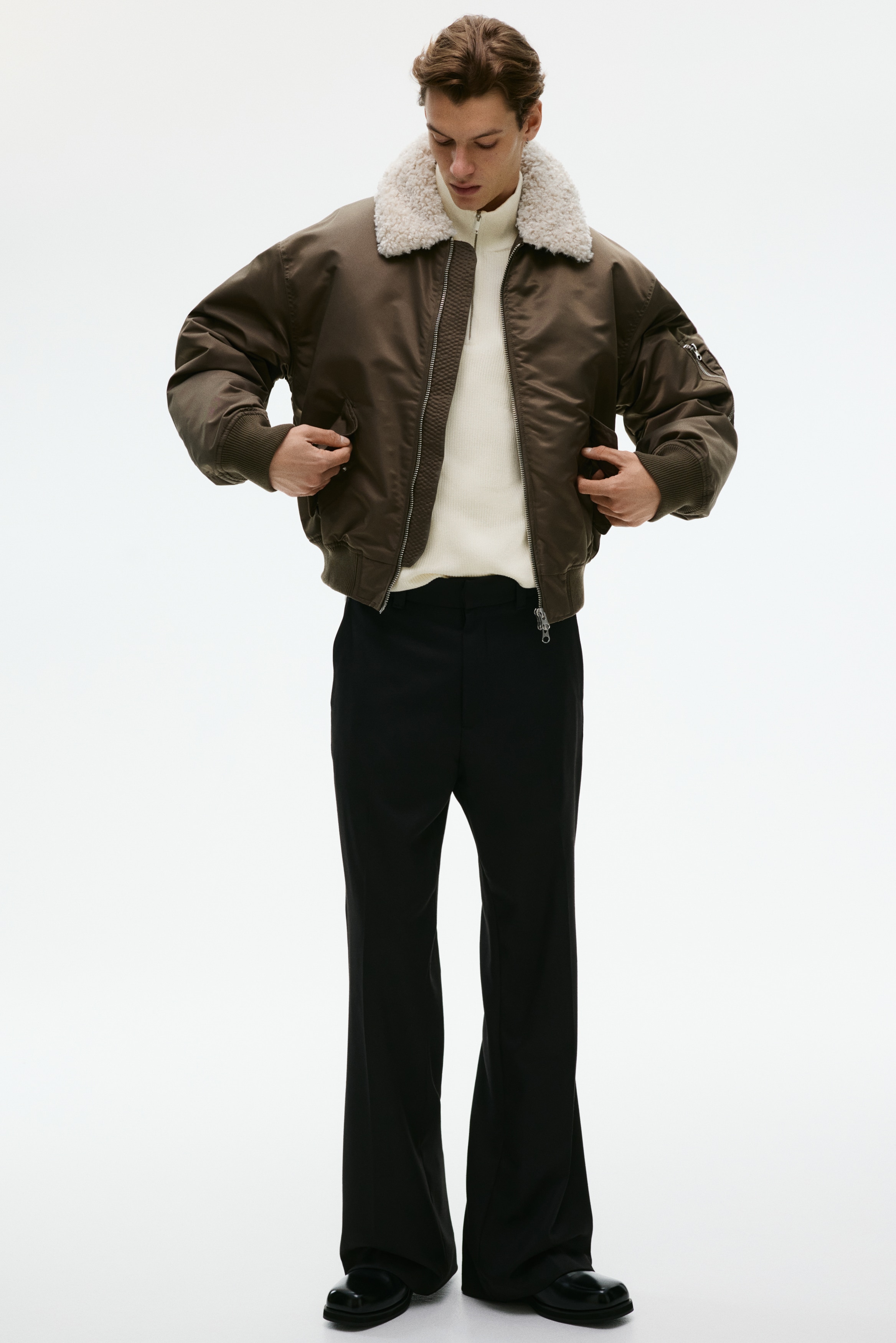 Regular Fit Zip-top jumper