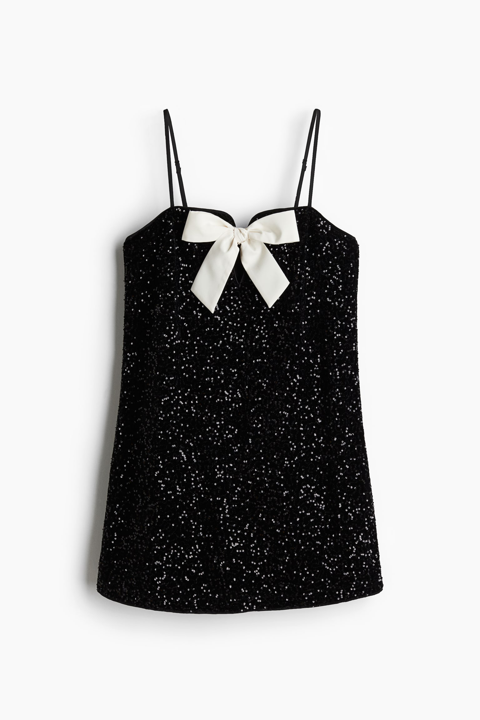 Bow-detail strappy dress - Black/Black - 2