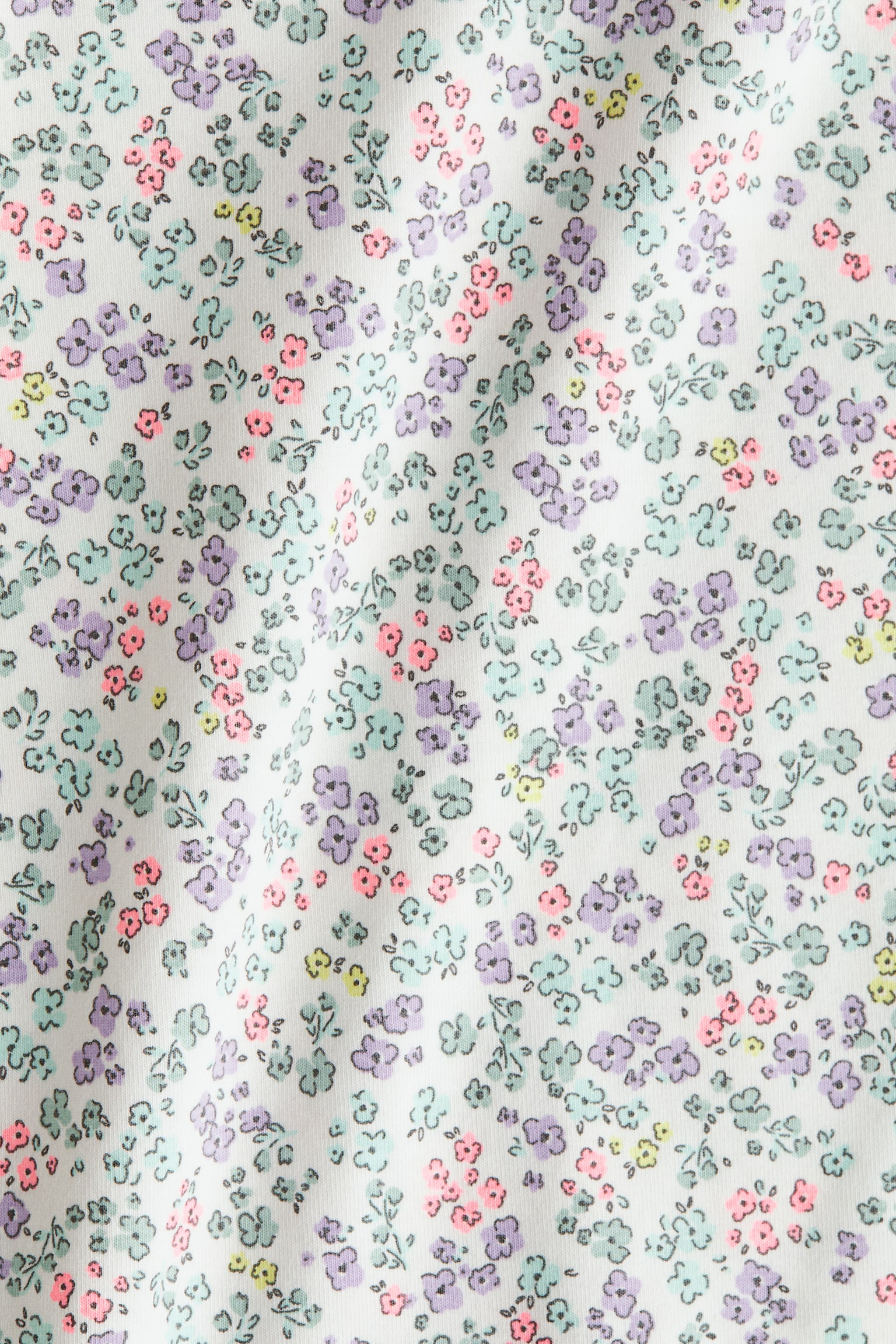 프린트 저지 탑 - 화이트/플로럴/라이트 핑크/유니콘/라이트 퍼플/유니콘/라이트 베이지/플로럴/라이트 블루/체리/화이트/체리/라이트 핑크/말 - 2