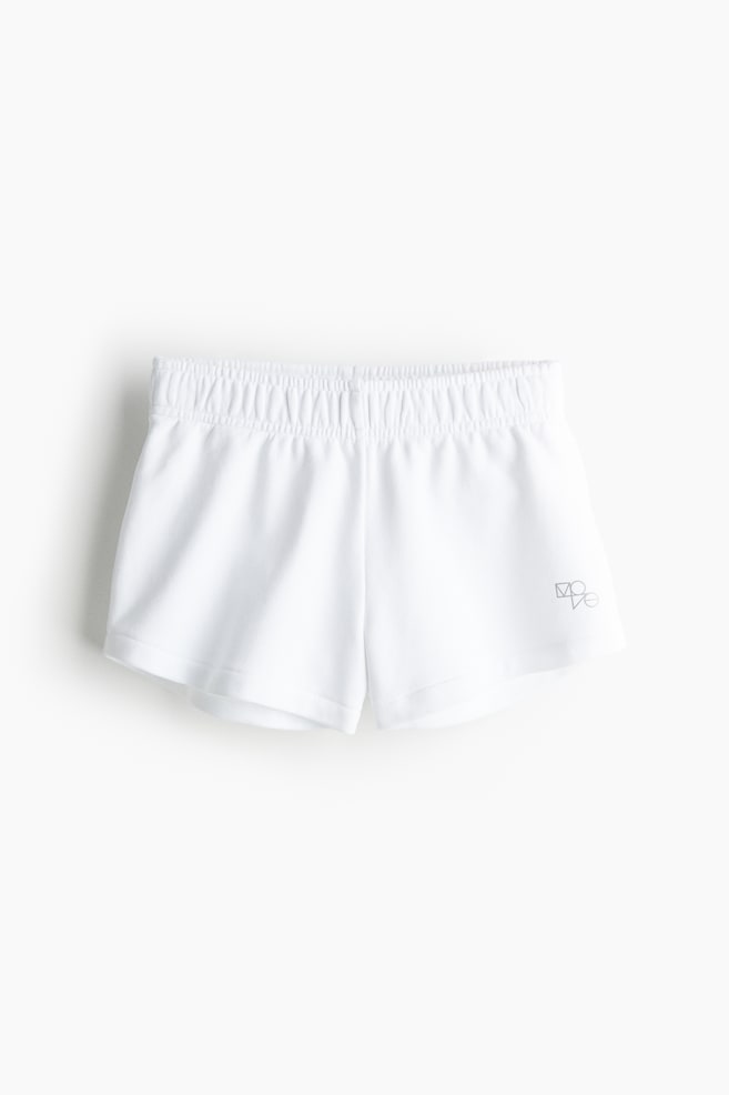 Shorts sportivi in felpa - Bianco/Rosa chiaro - 1