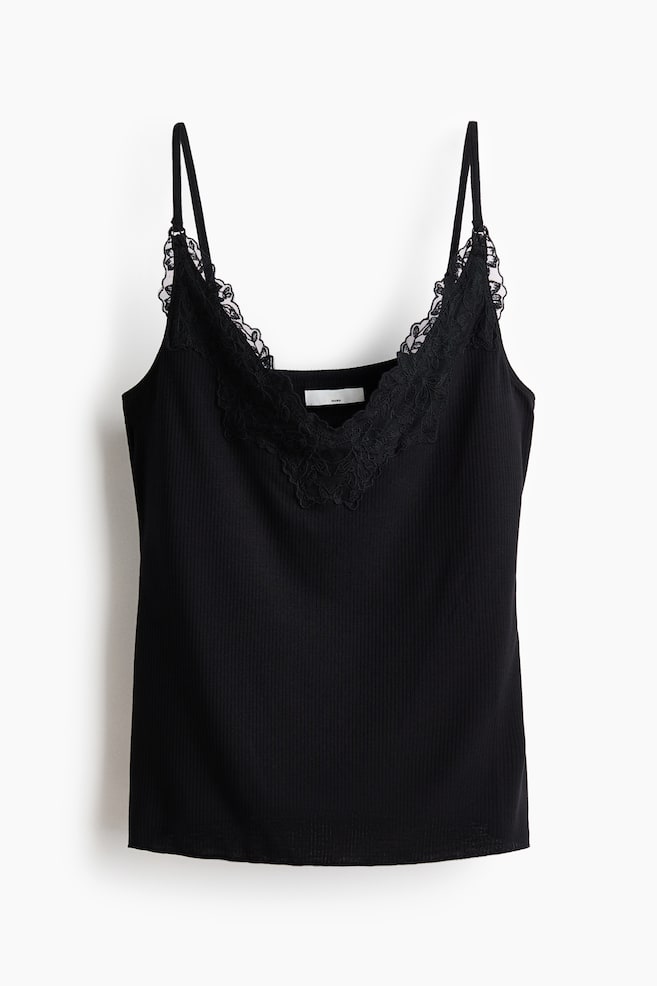 MAMA Nursing Strappy Top - Black - 1