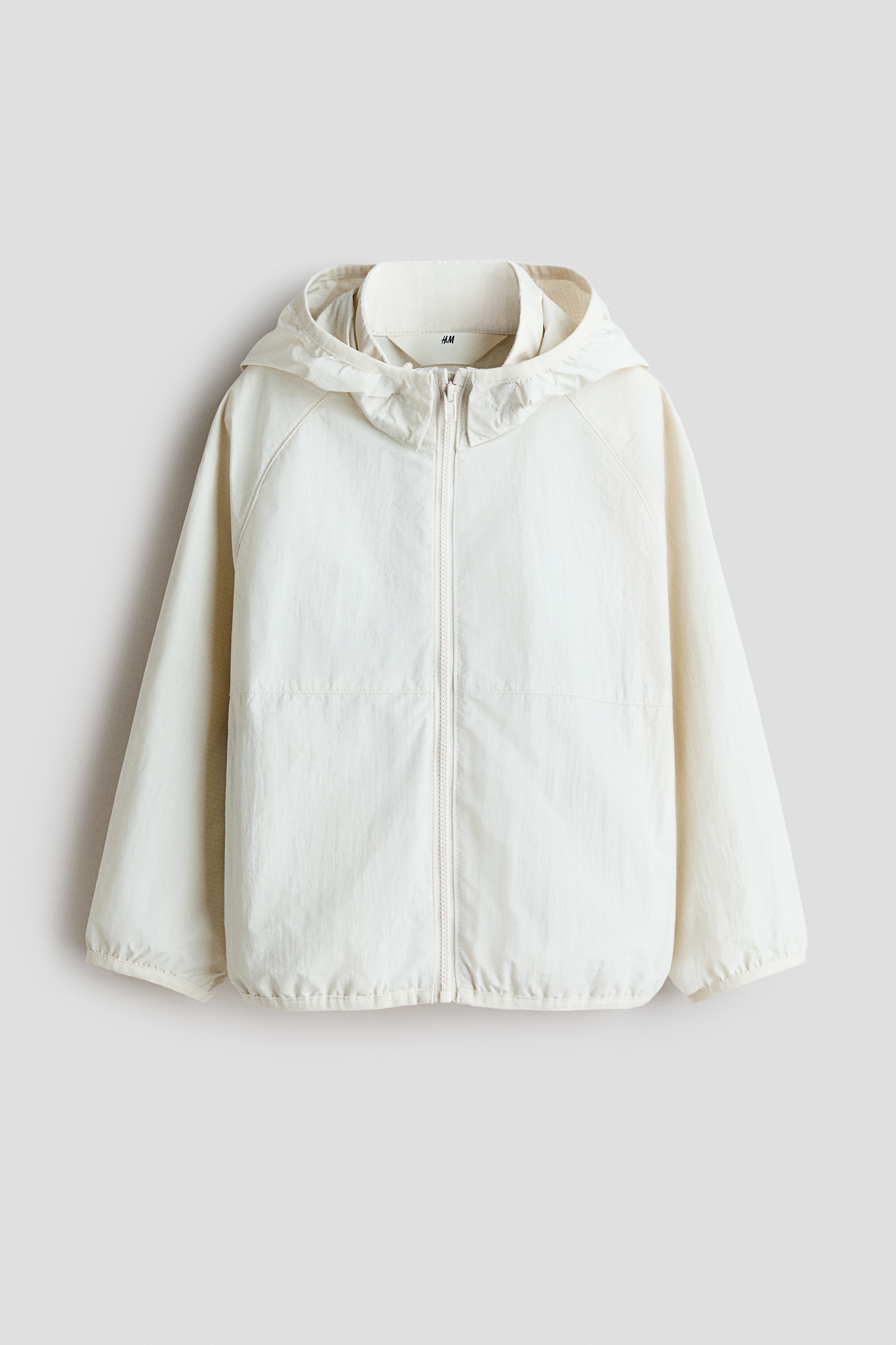 Hooded Windbreaker - Cream/Light blue/Light green