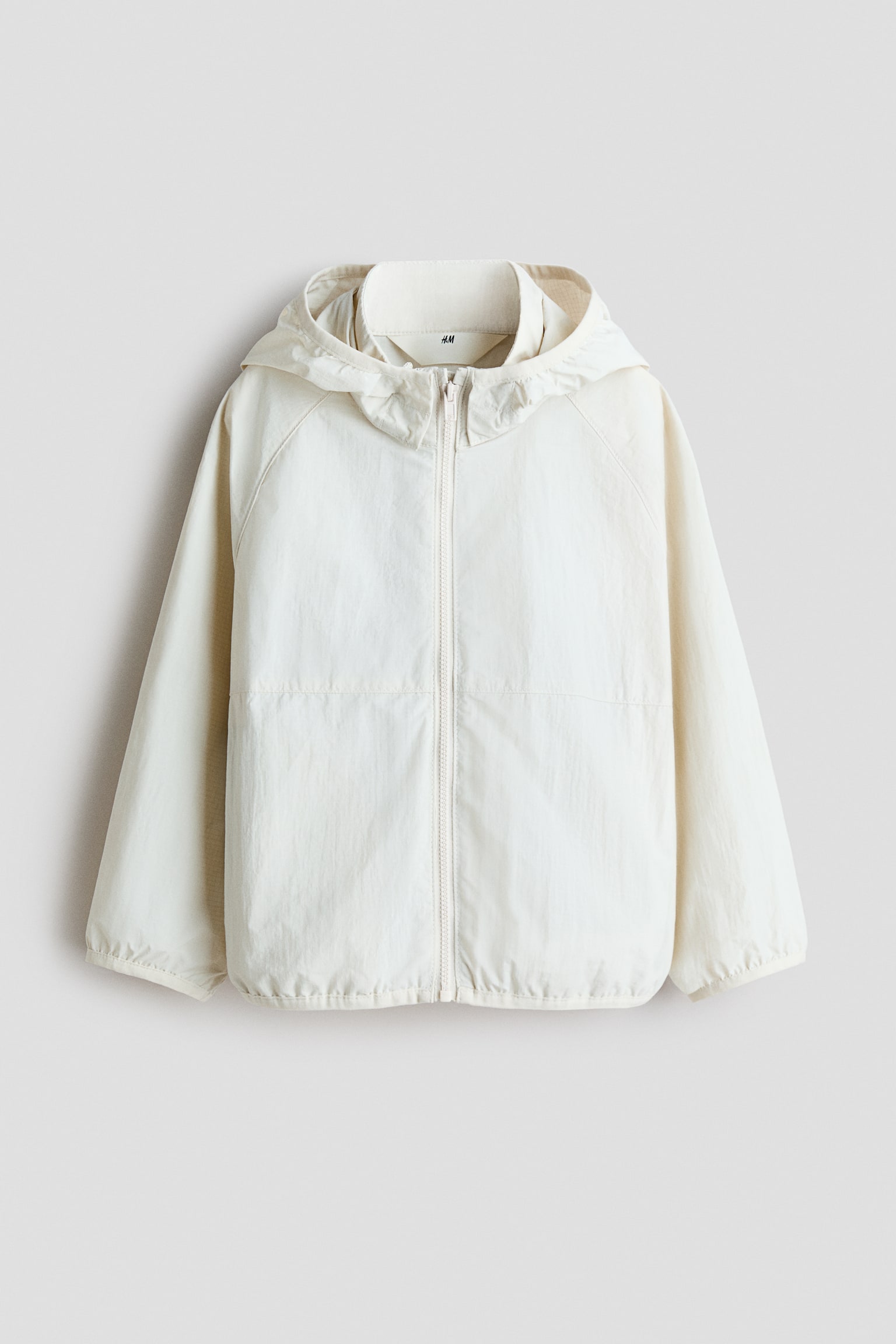 Hooded Windbreaker - Cream/Light blue/Light green