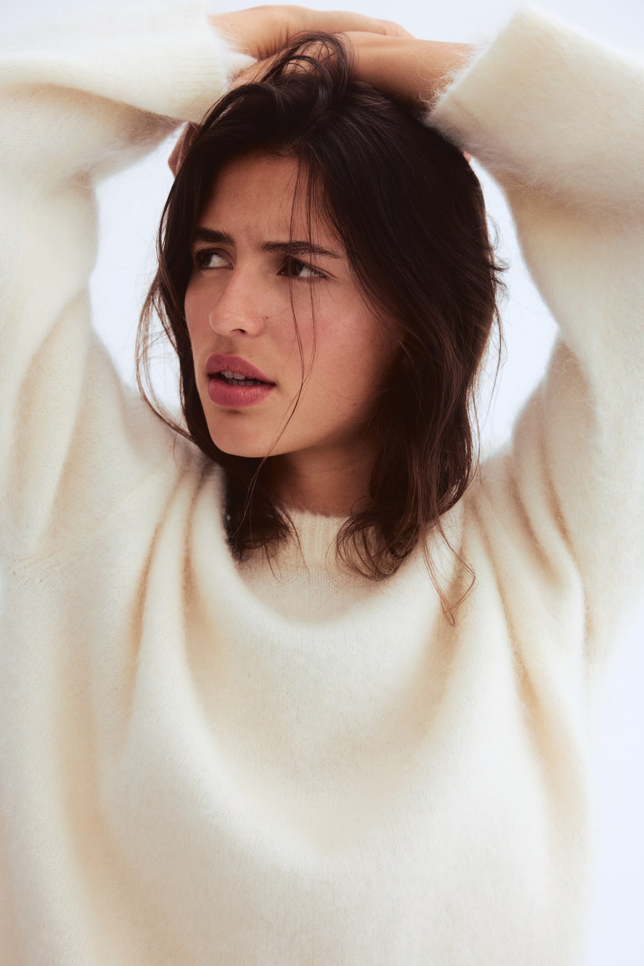 Pull oversize en mohair mélangé - Crème - FEMME | H&M FR