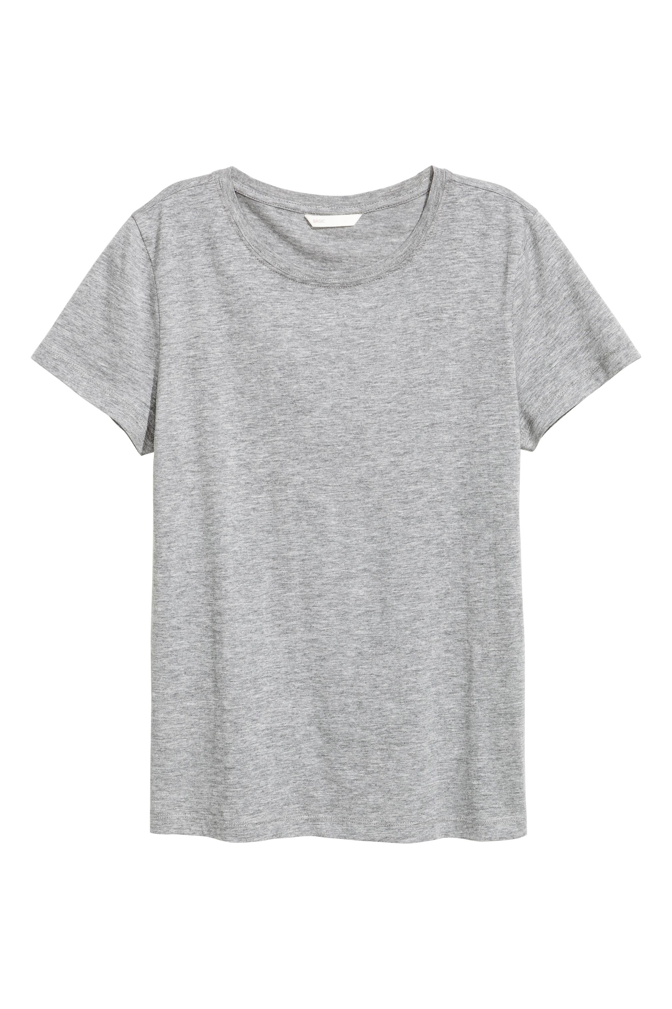View larger image: Cotton T-shirt - Grey marl - Ladies | H&M GB 1