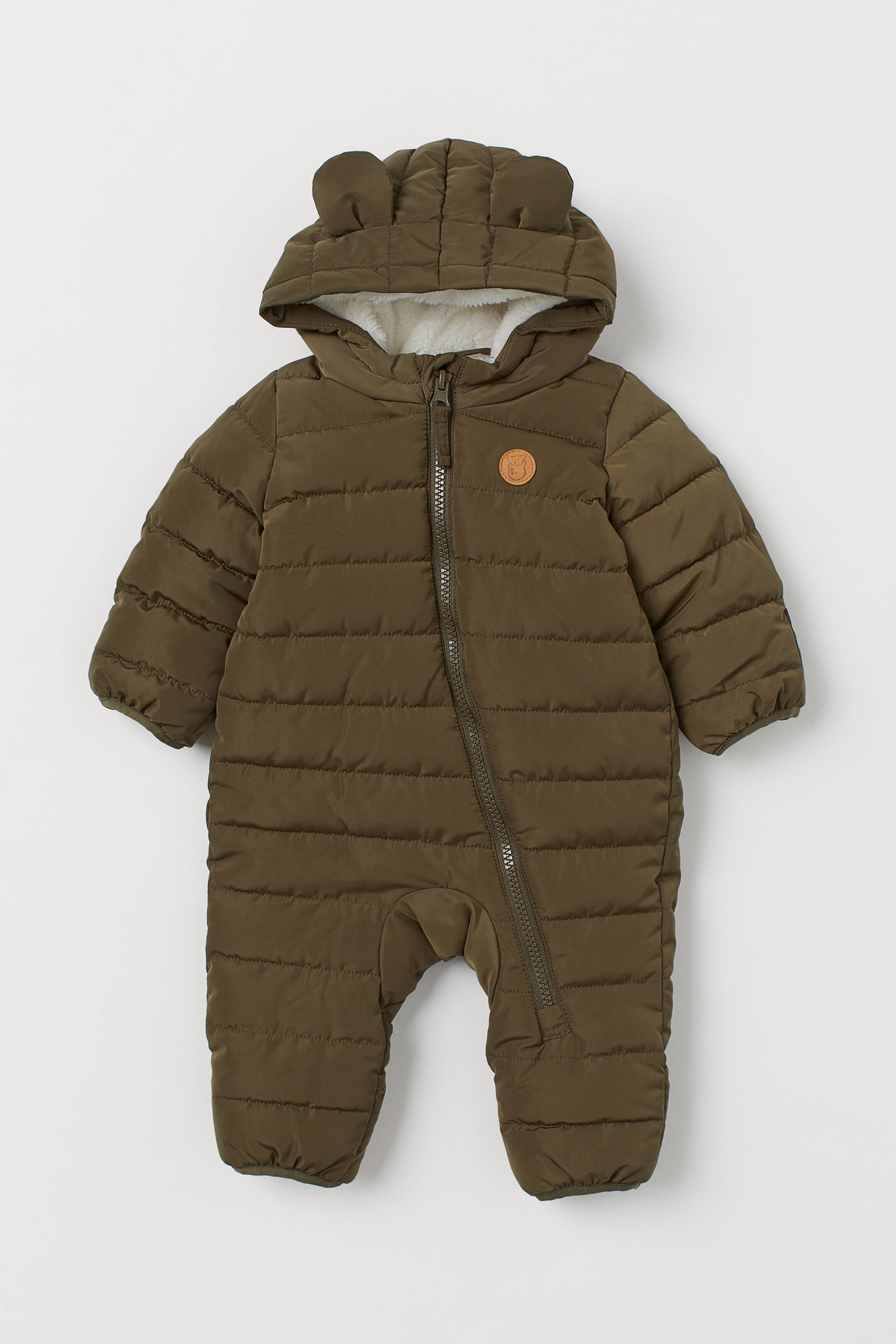 이미지 확대 보기: 파일 라인트 스노수트 - 다크 카키 그린 - Kids | H&M KR 1