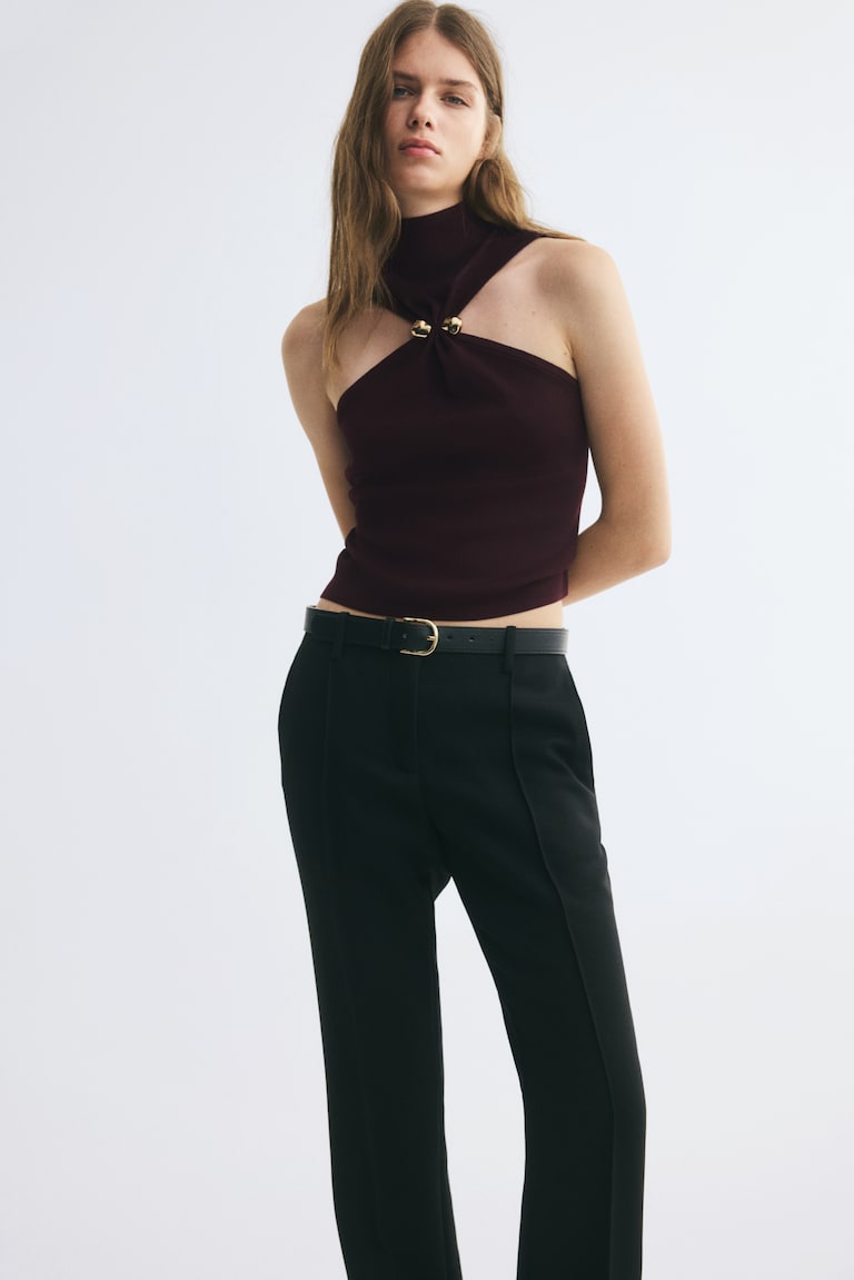 Pletena bluza s metalnim detaljem