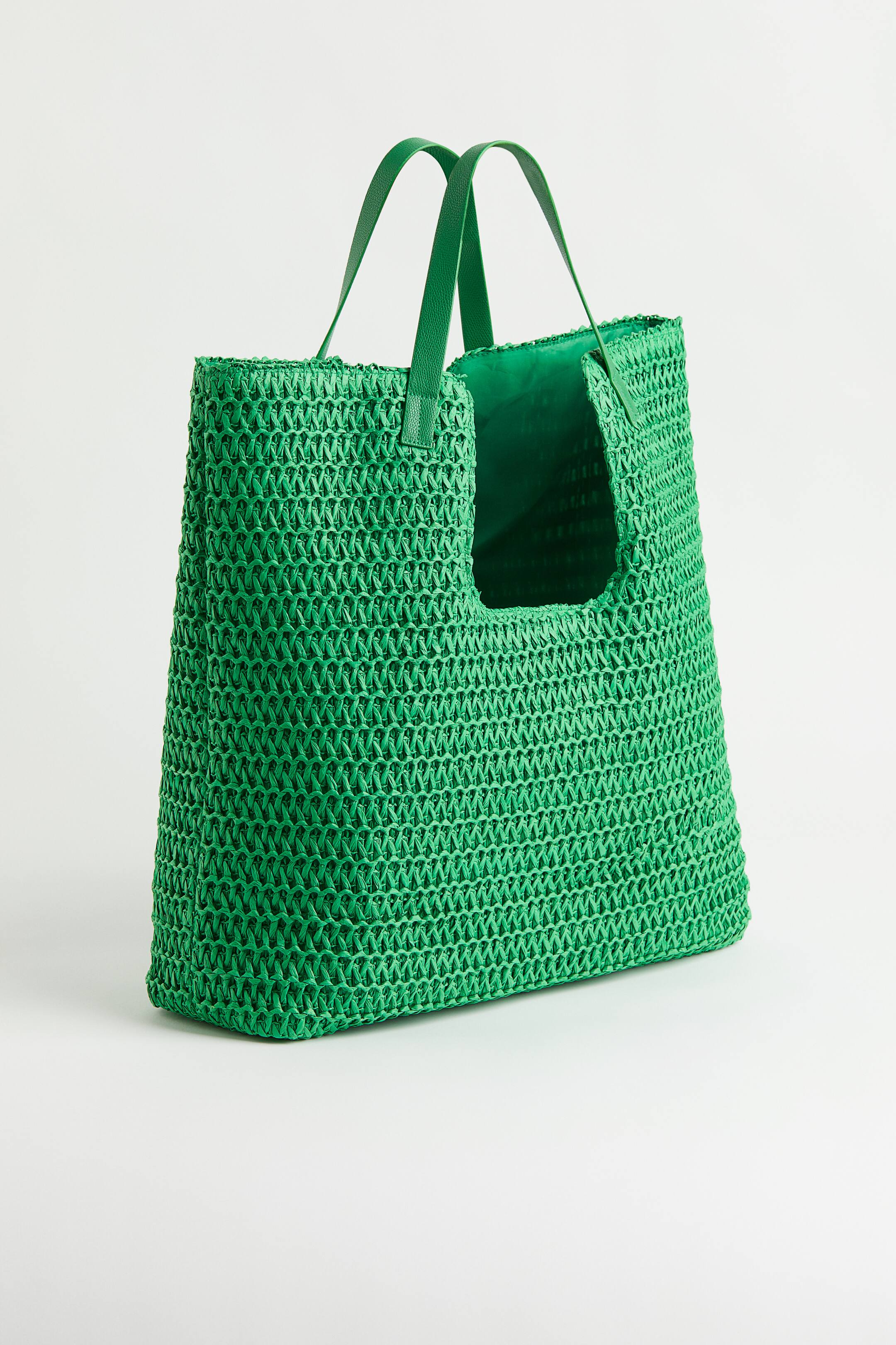 View larger image: Large straw shopper - Green - Ladies | H&M IN 2