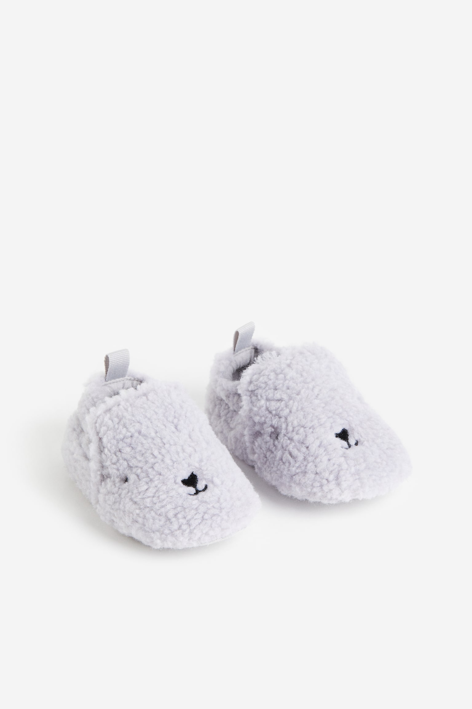 Teddy Slippers - Light grey - 1