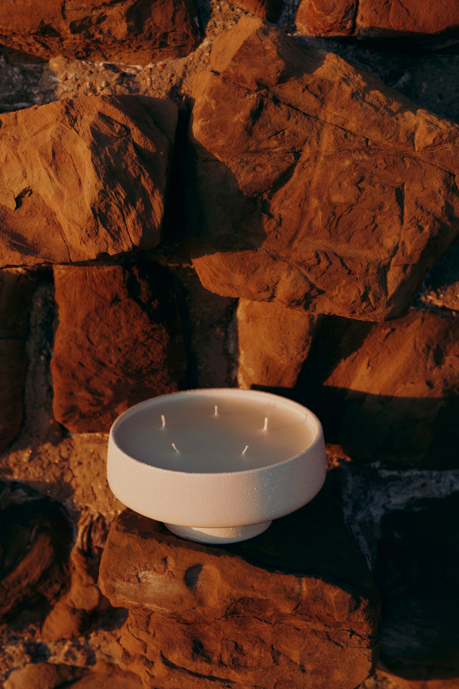 Extra-large herbal-scented candle - White/Citronella Leaves - 5