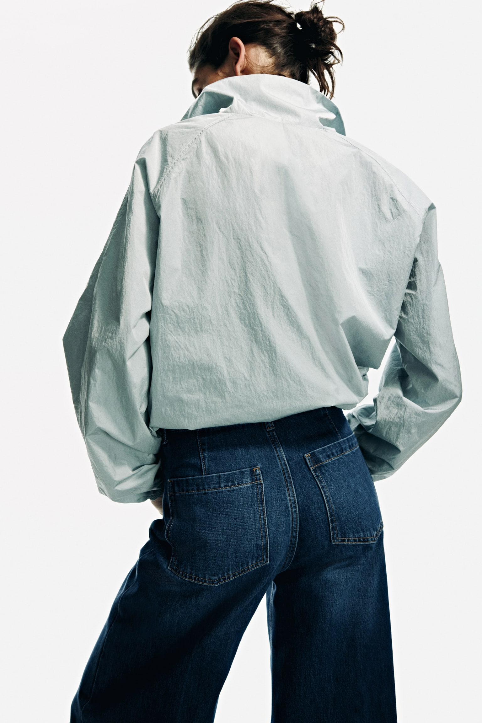 Super Wide High Waist Jeans - Azul denim/Negro lavado - 4