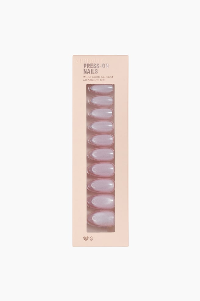 Press-on nails - Almond Long Icy Rose/Square Long Chrome Beetle/Almond Long Ruby Tips/Almond Long V-Day Vibes/Square Short Sweetheart/Almond Long Midnight Metal - 1