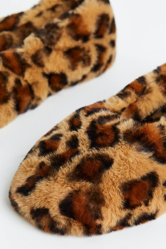 Soft indoor slippers - Light brown/Leopard print/White/Black/Beige/dc - 4