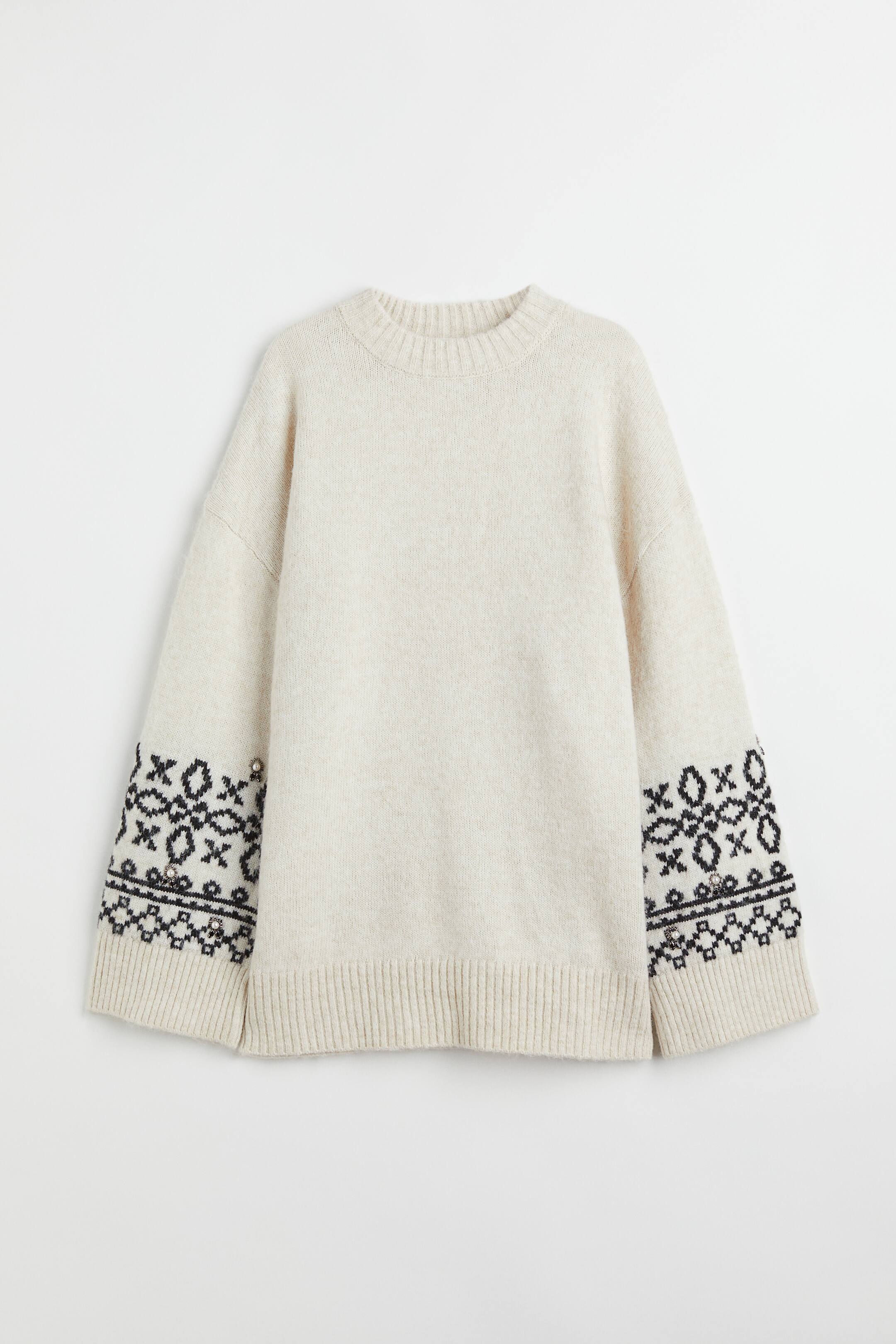 Agrandir l'image: Pull avec applications - Beige clair/motif - FEMME | H&M BE 1