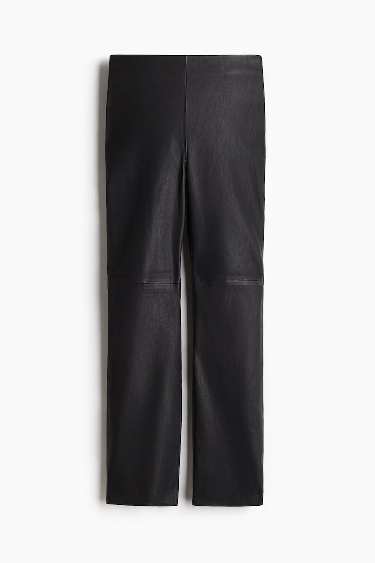 Slim-Fit Leather Pants Black Ladies H&M US