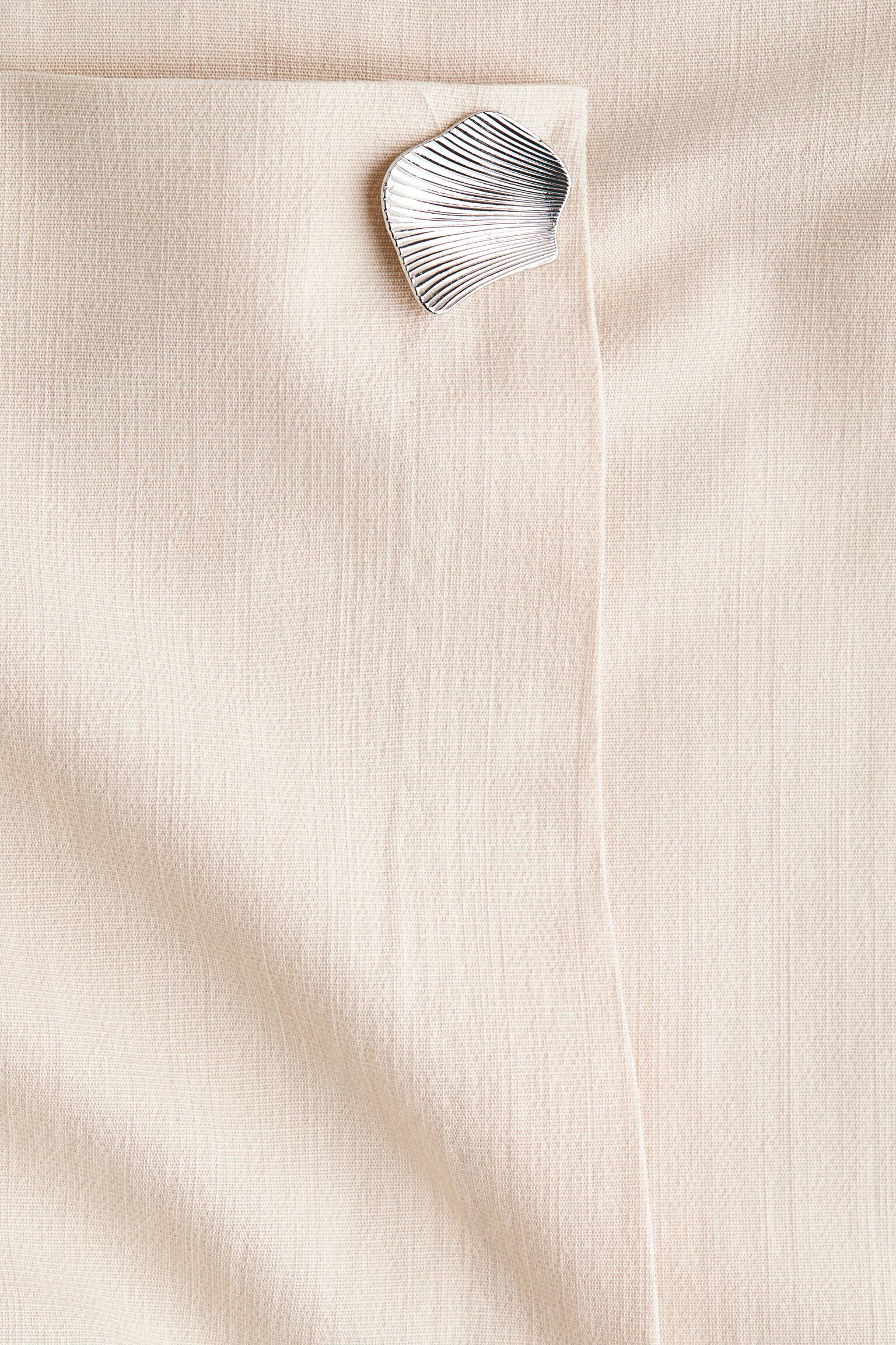 Wrap skort - Light beige/Black/White - 5