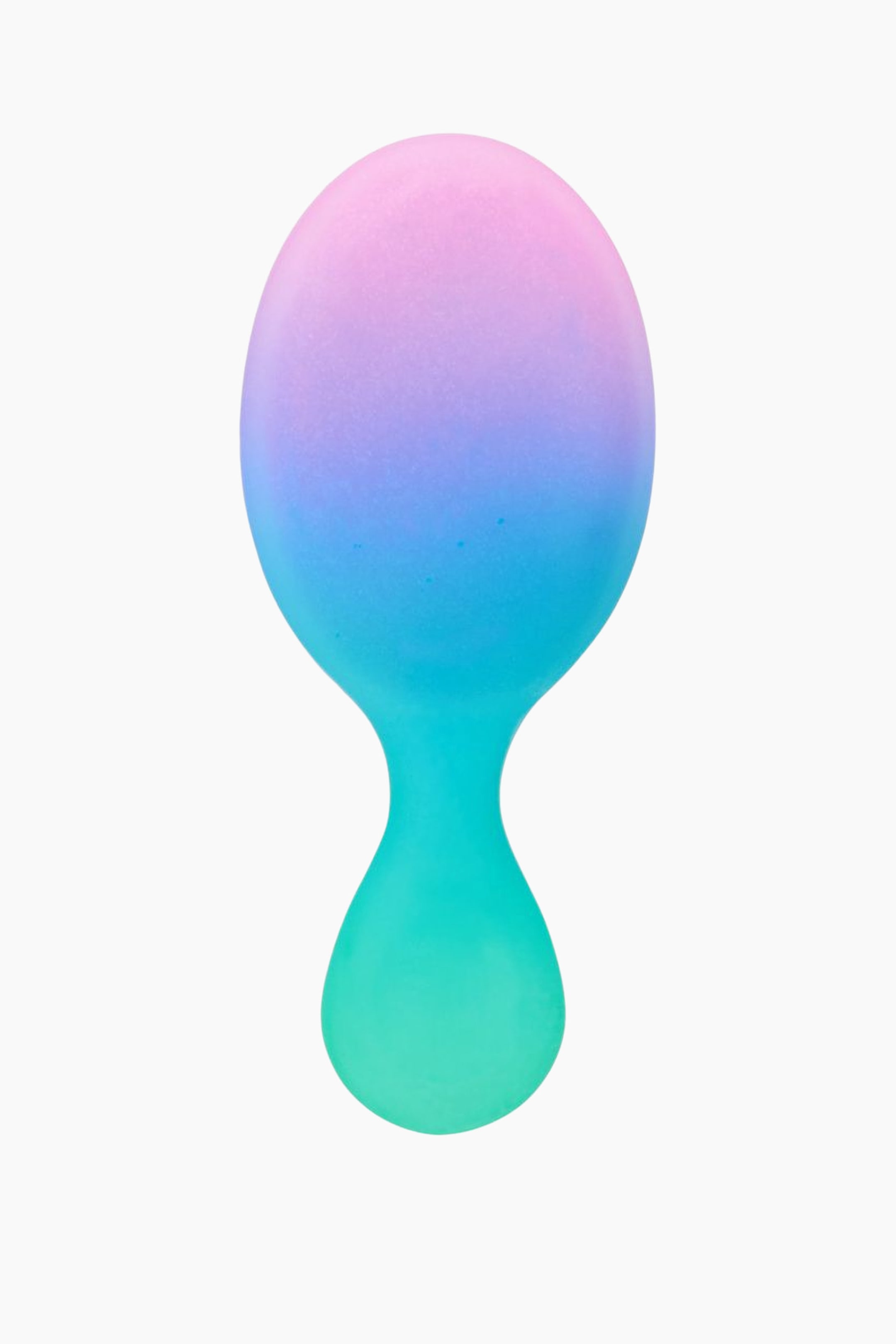 Visa större bild: Ett slätt, vertikalt orienterat föremål uppvisar en livfull färggradient som övergår från rosa vid sin rundade topp till lila, sedan blå och slutligen tealgrön vid sin rundade botten. Föremålet har en knubbig övre sektion som smalnar av betydligt i mitten och expanderar igen i en mindre, rundad nedre sektion.