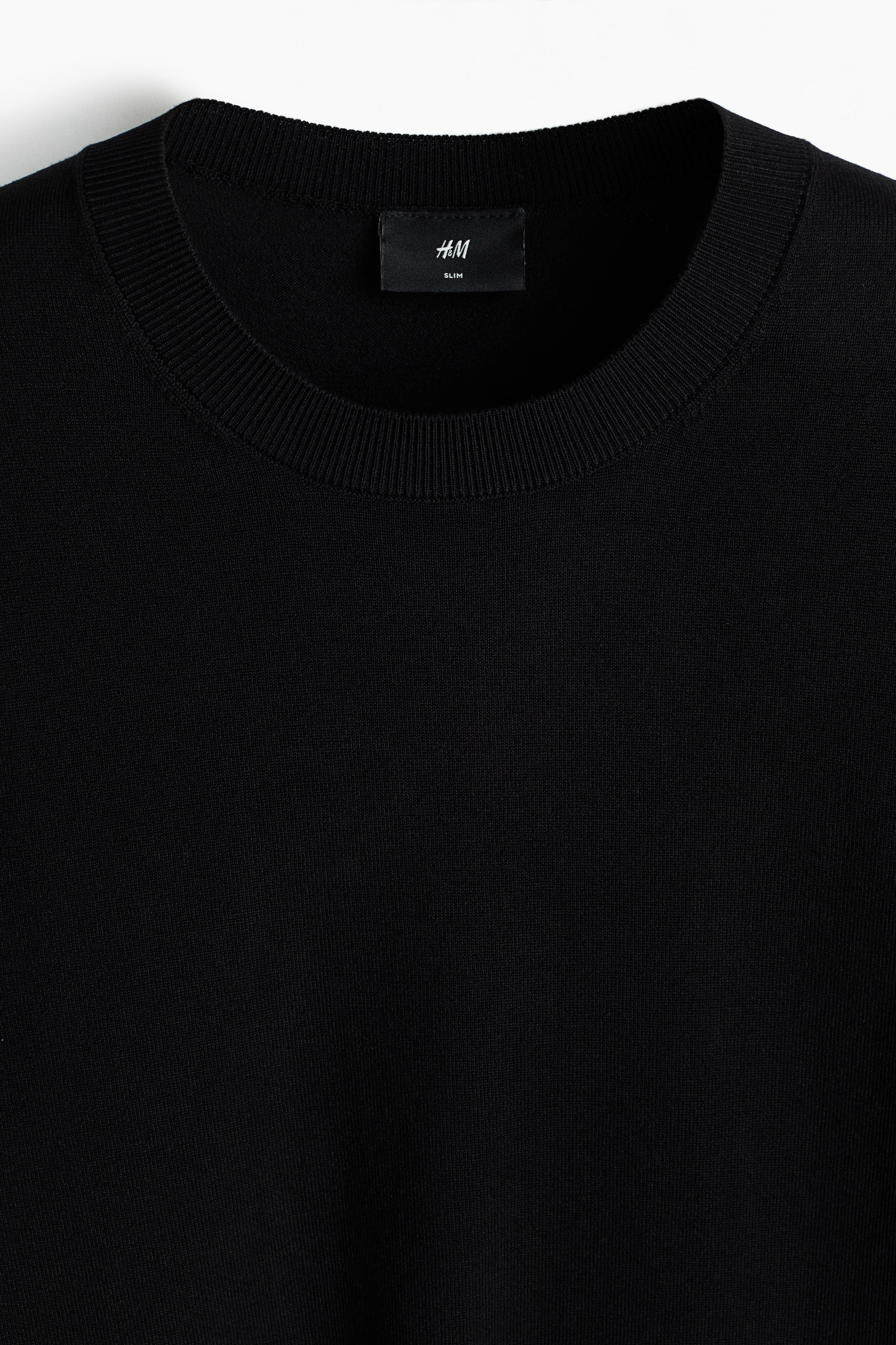 Мужские футболки H&M Slim-Fit Knit T-Shirt — фото 7