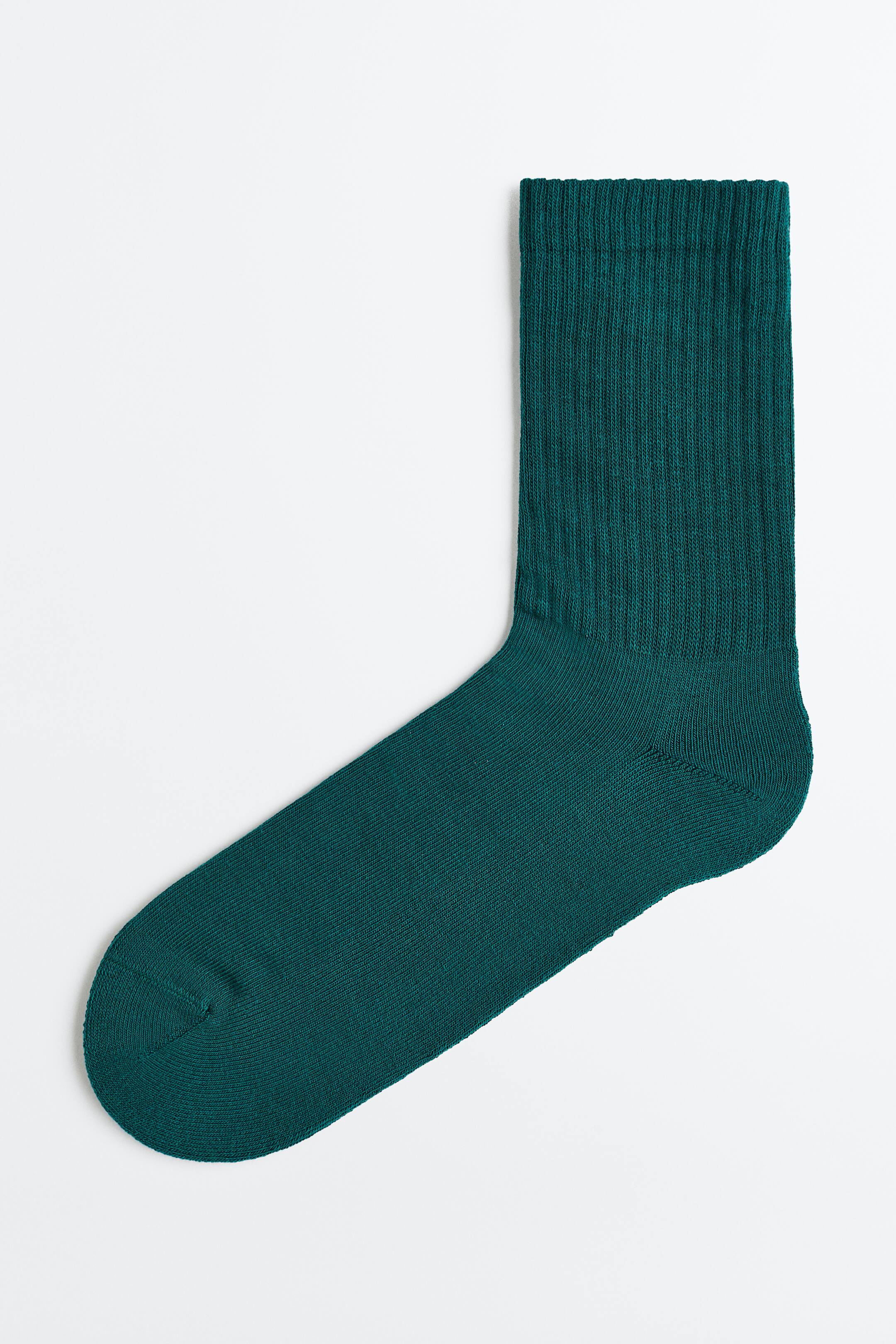 Fineknit socks Forest green Men H&M GB
