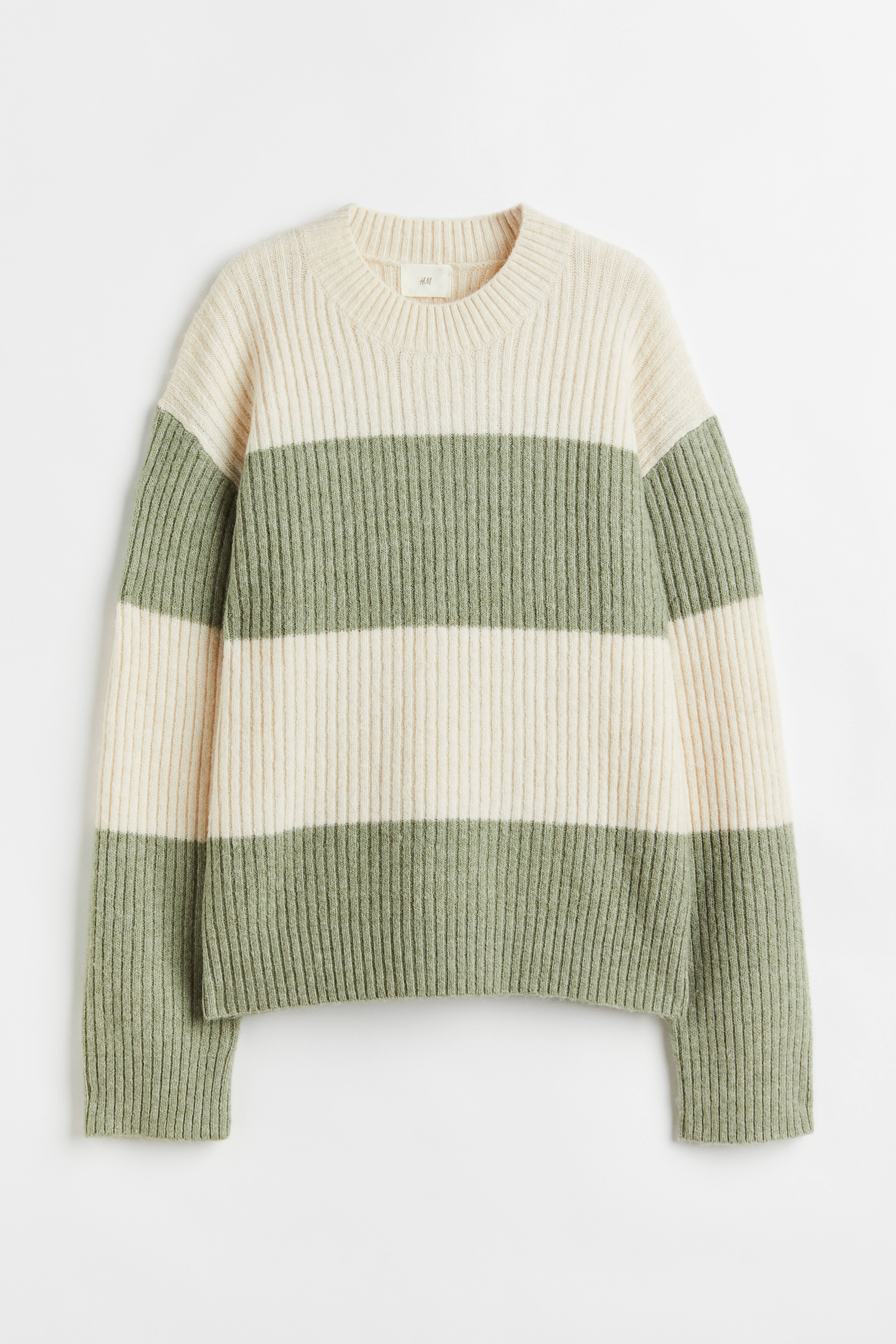 Green shops striped sweater