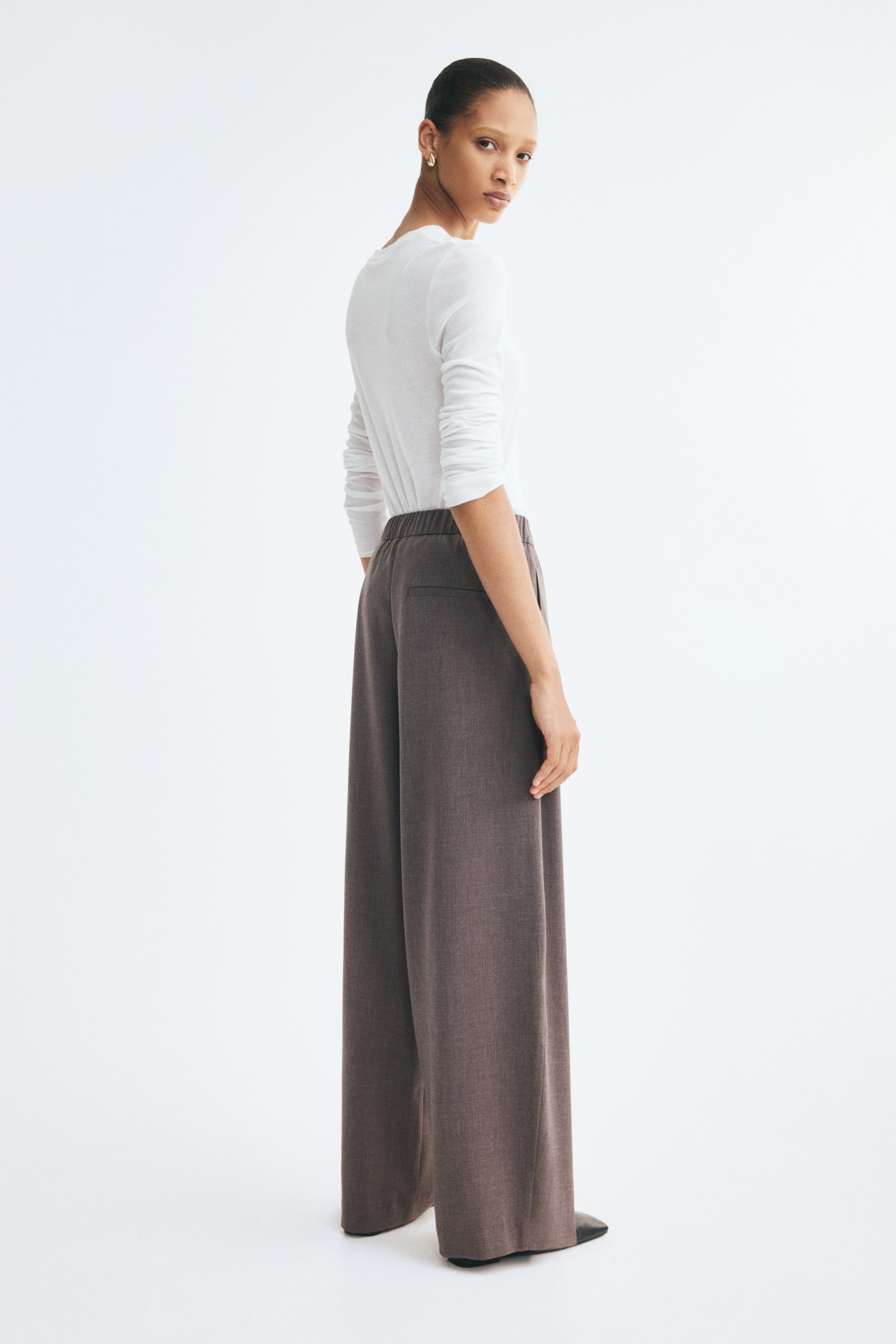 Dressy Barrel-Leg Pants