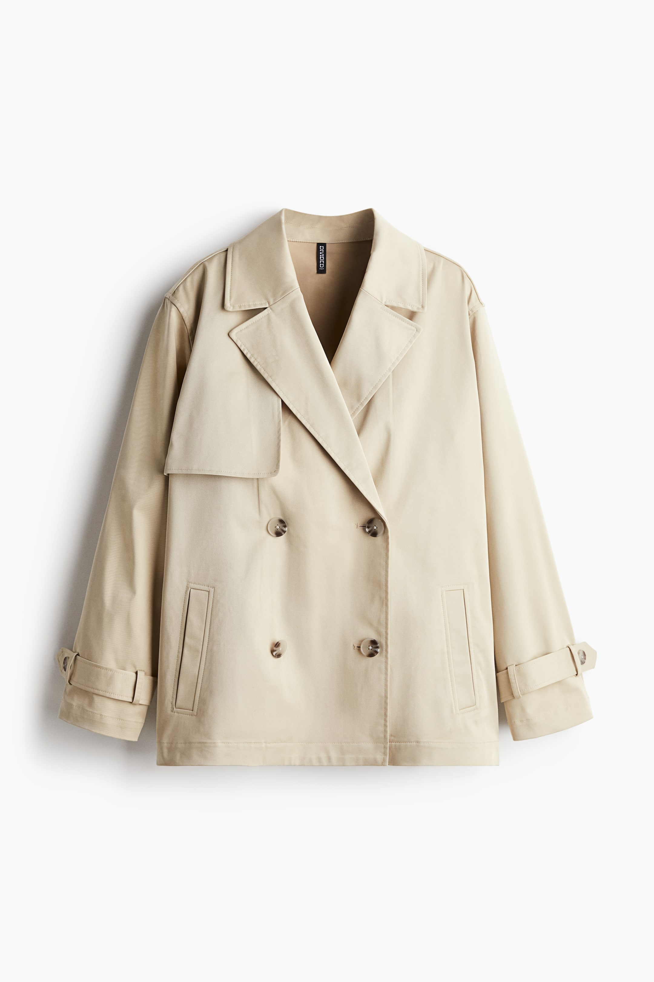 Short Twill Trench Coat