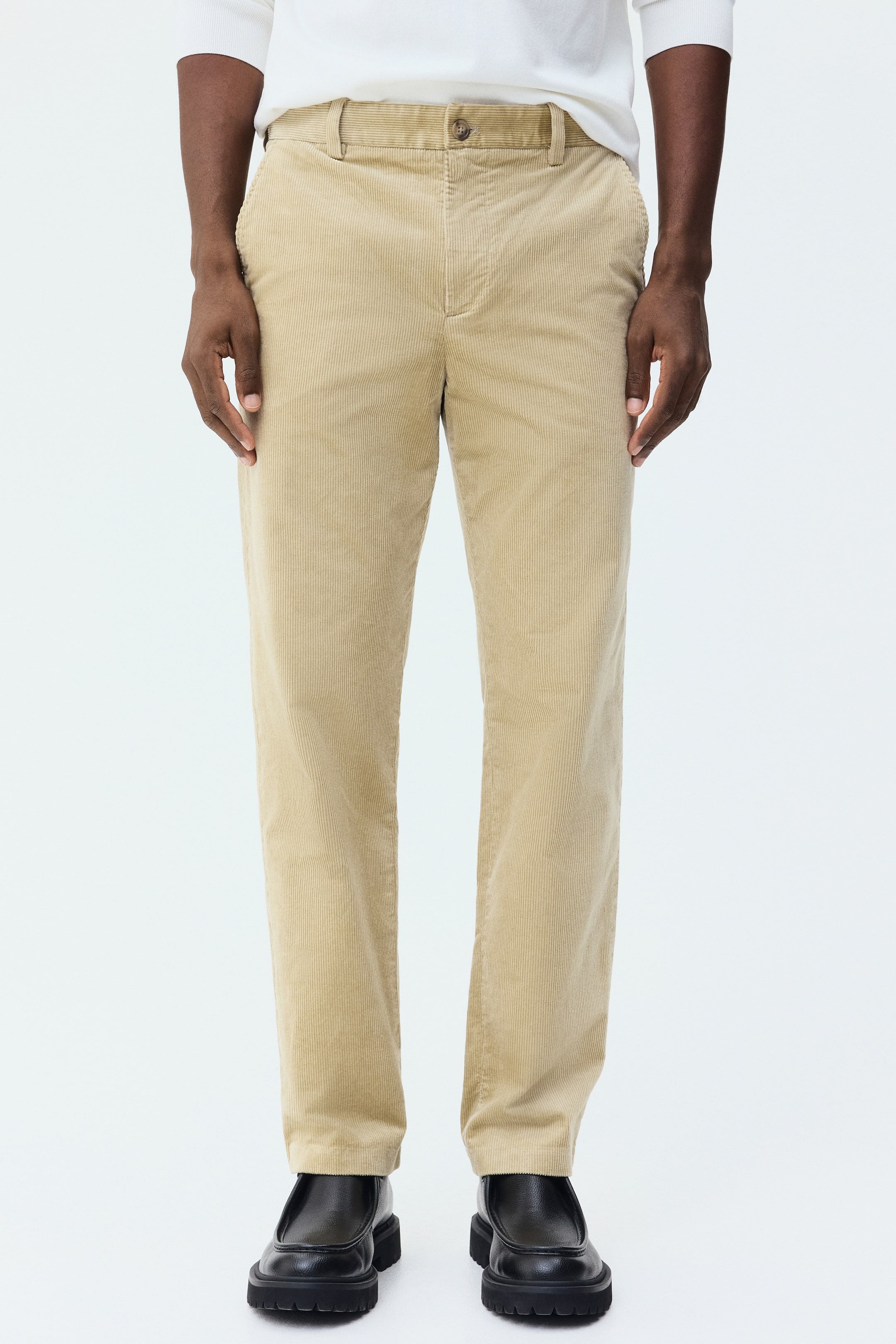 Zobacz większy obraz: Regular Fit Corduroy trousers - Beżowy - ON | H&M PL 2
