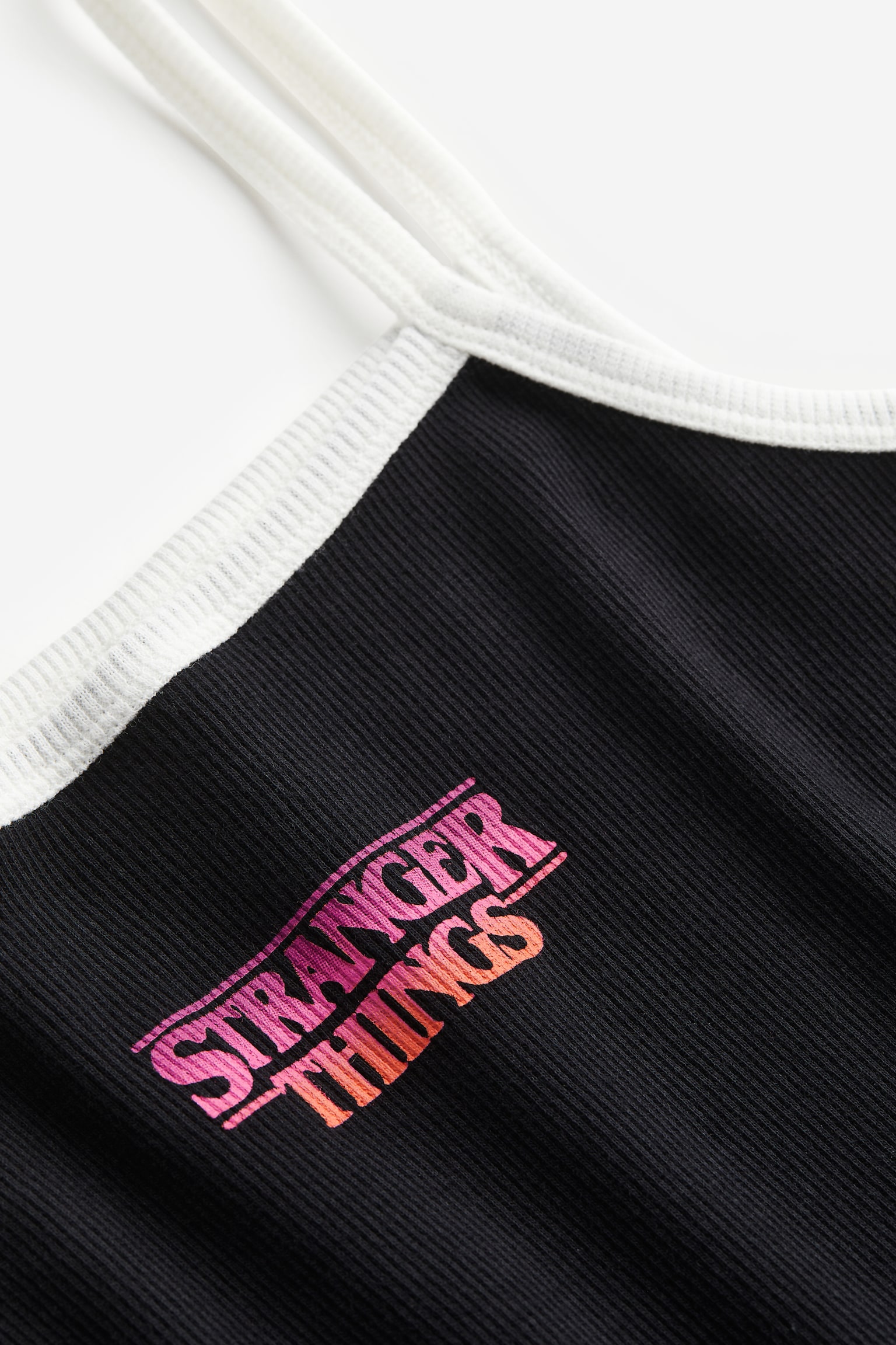 Printed Ribbed Dress - Black/Stranger Things - 2