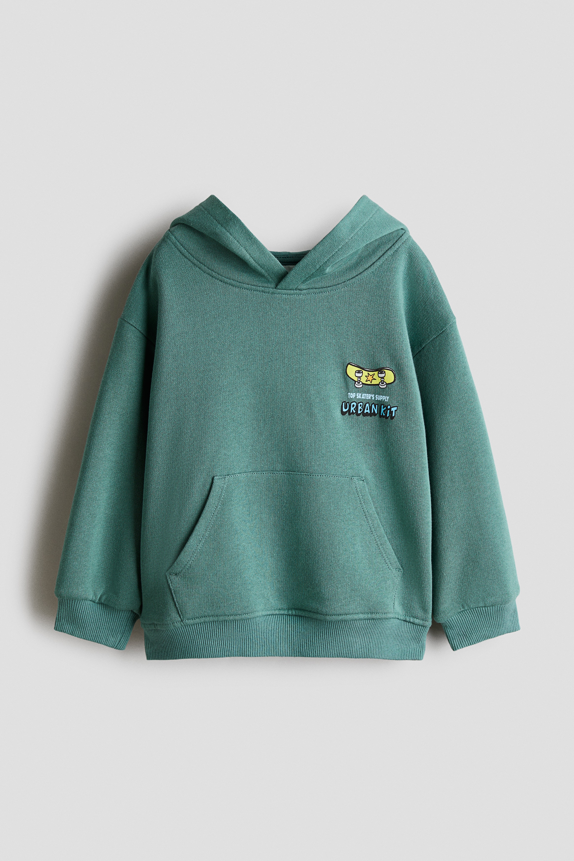 Sudadera de corte holgado con motivo y capuchaAuxiliar