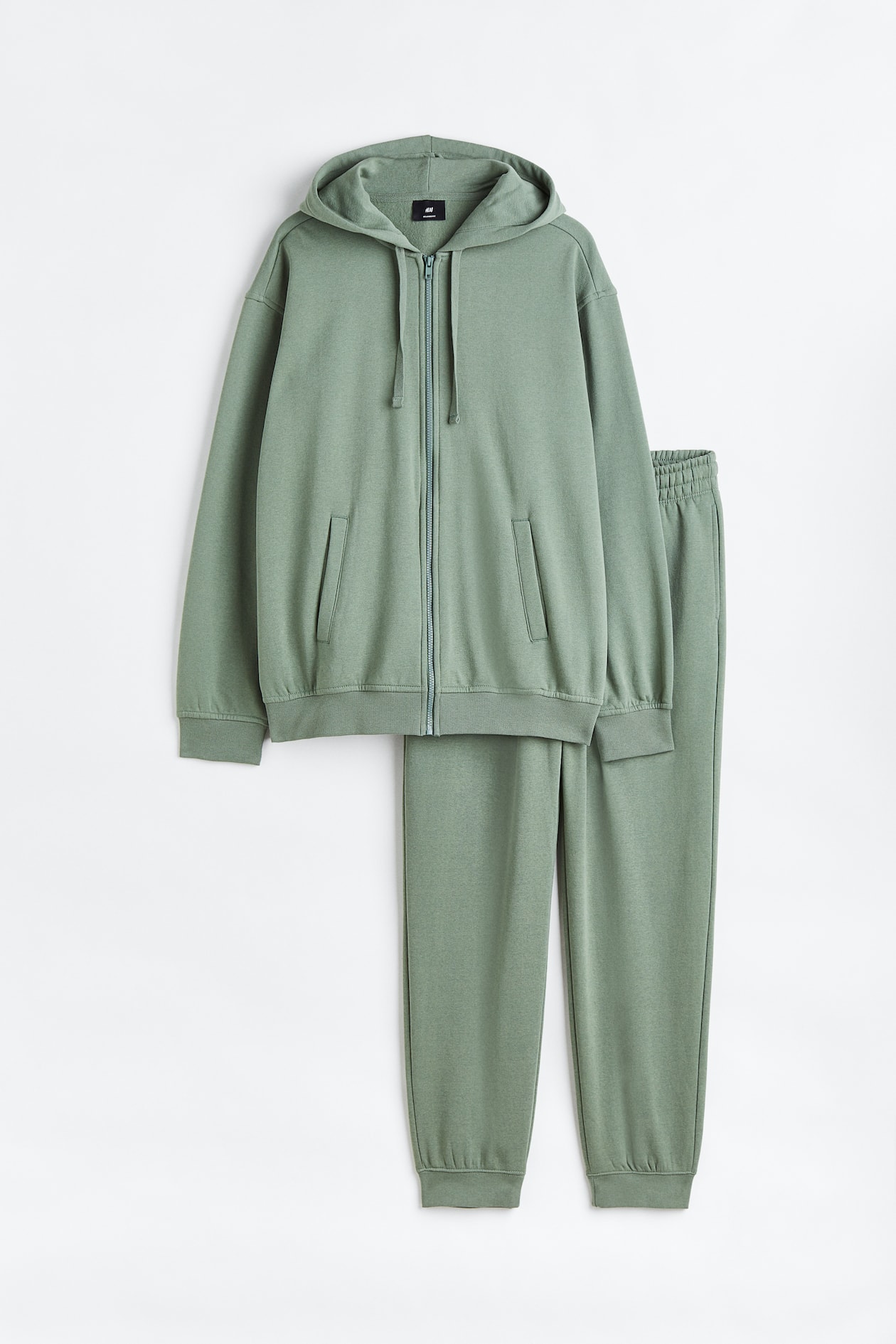 Green Hoodie Hoodie And Jogger Set For Women 2-piece Loose Fit