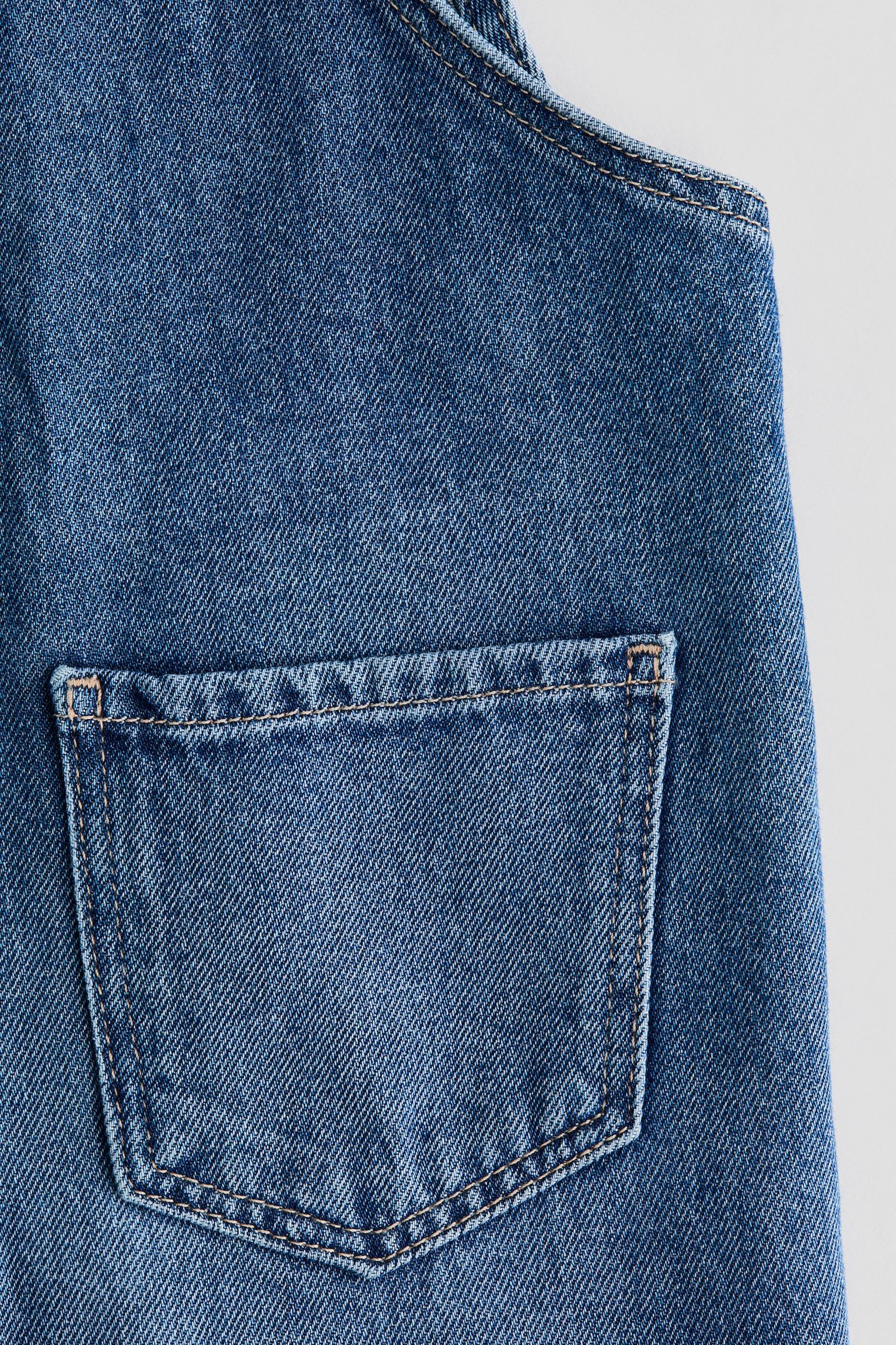 Детский комбинезон H&M Denim Overalls, цвет: Джинсовый синий — фото 6