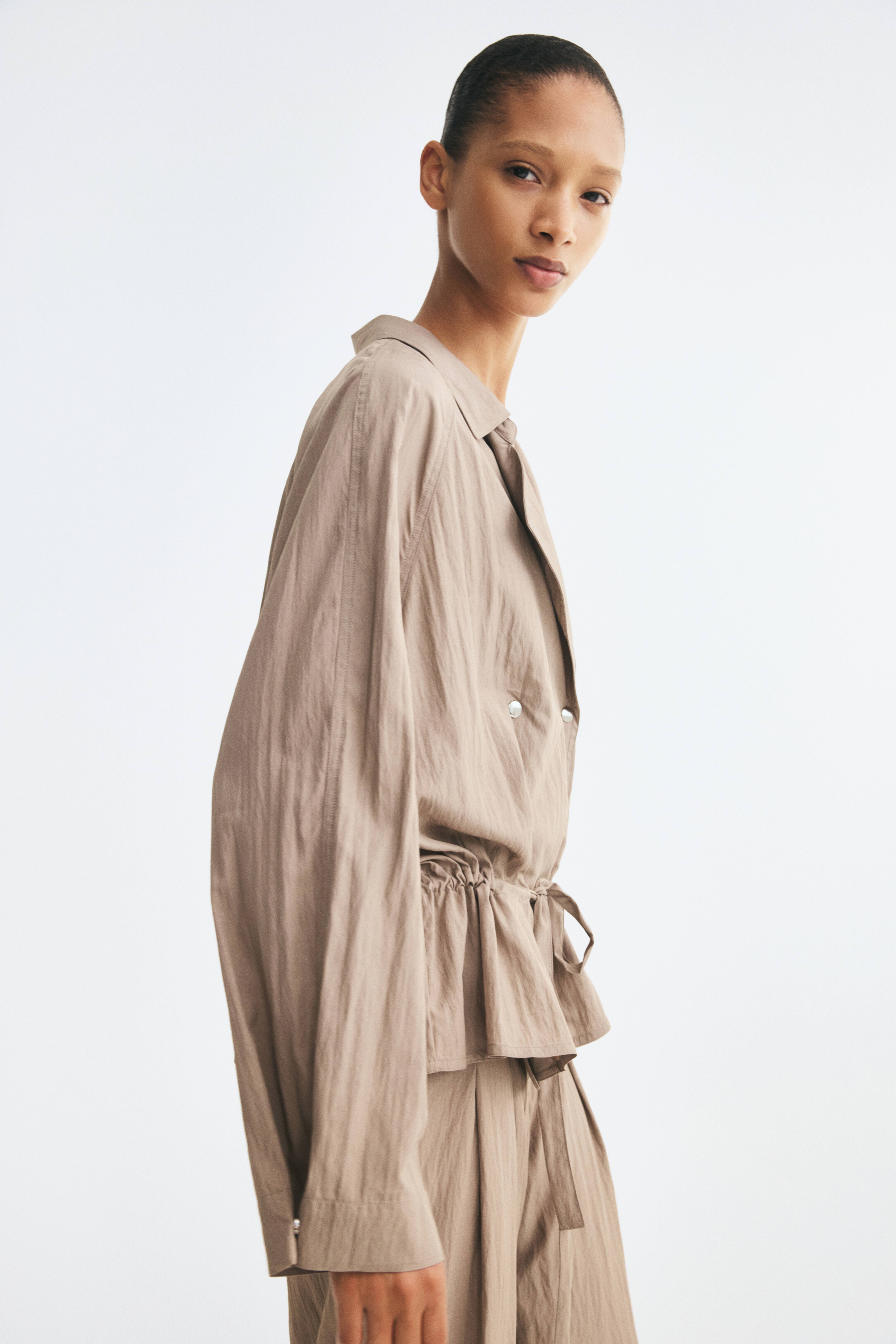 Drawstring-Detail Viscose-Blend Jacket